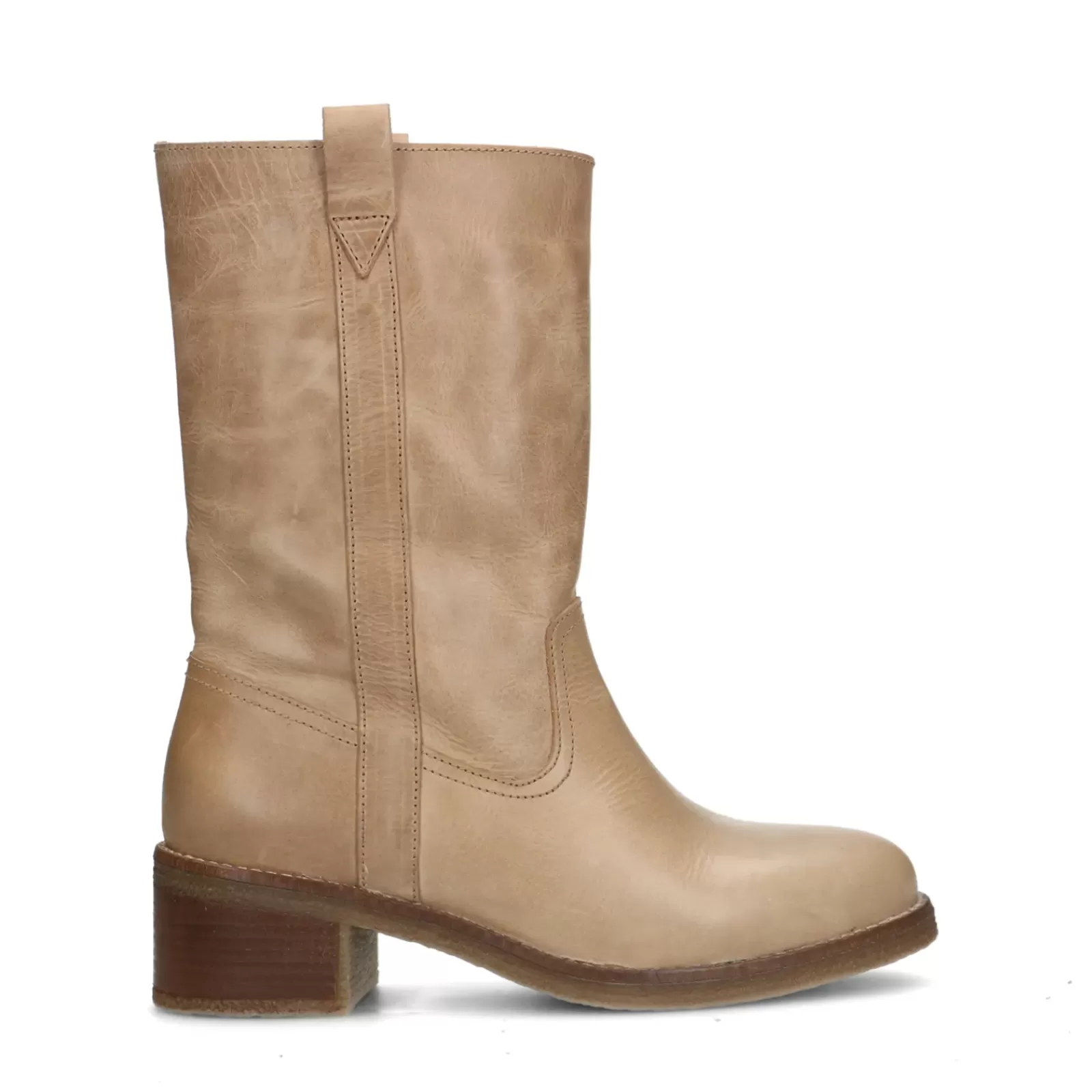 Femmes Sacha Bottines<Bottes En Cuir - Beige