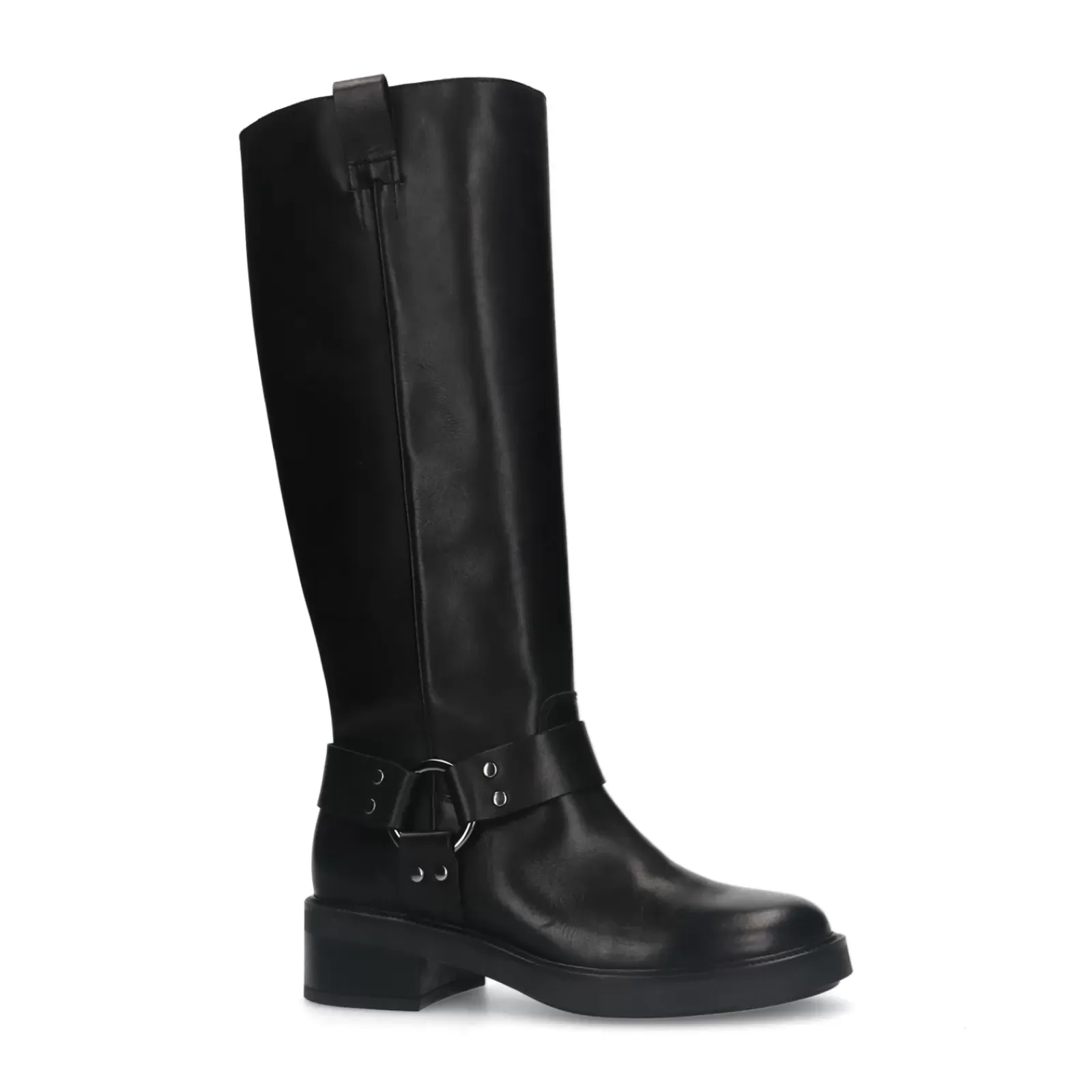 Femmes Sacha Bottines<Bottes Motardes Hautes - Noir