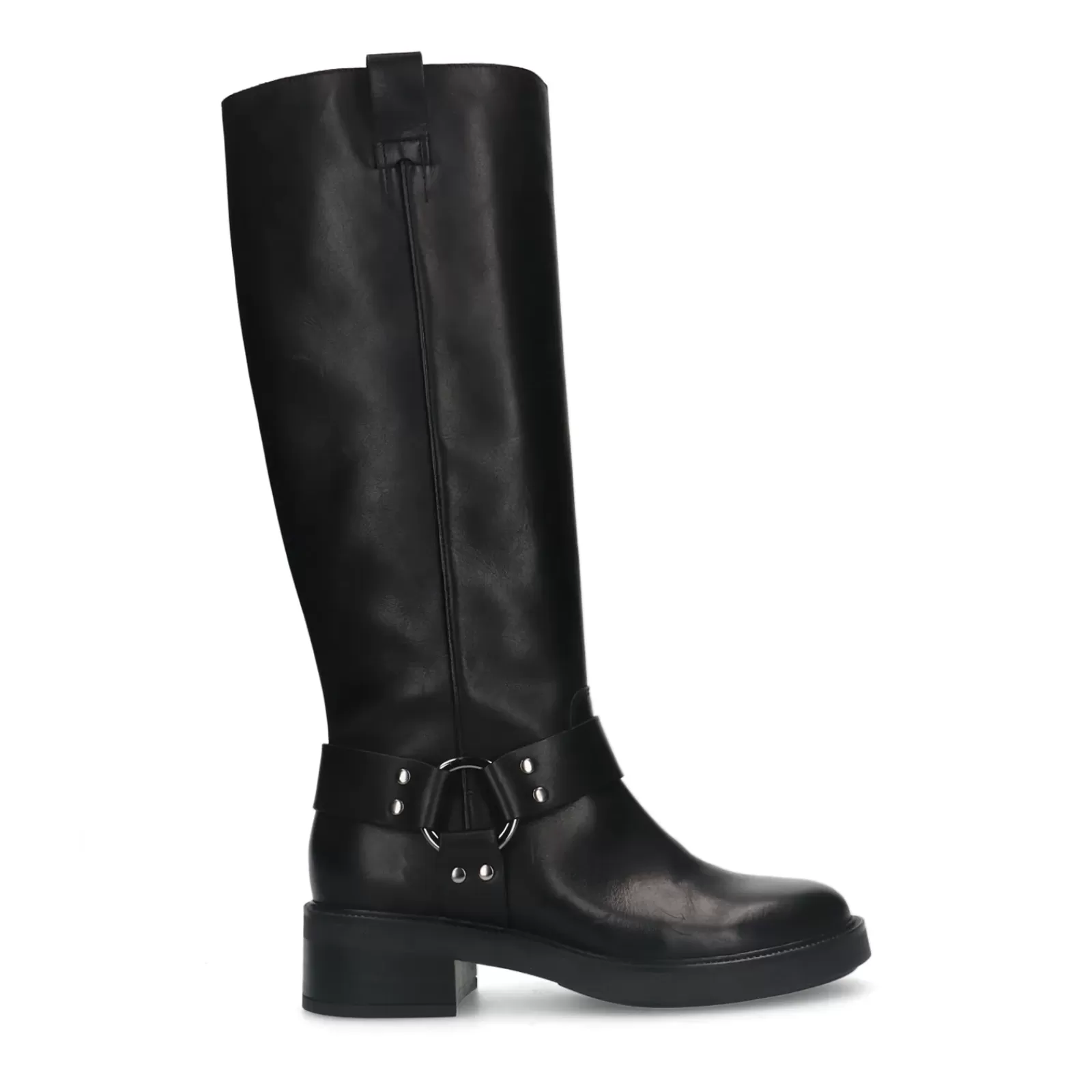 Femmes Sacha Bottines<Bottes Motardes Hautes - Noir