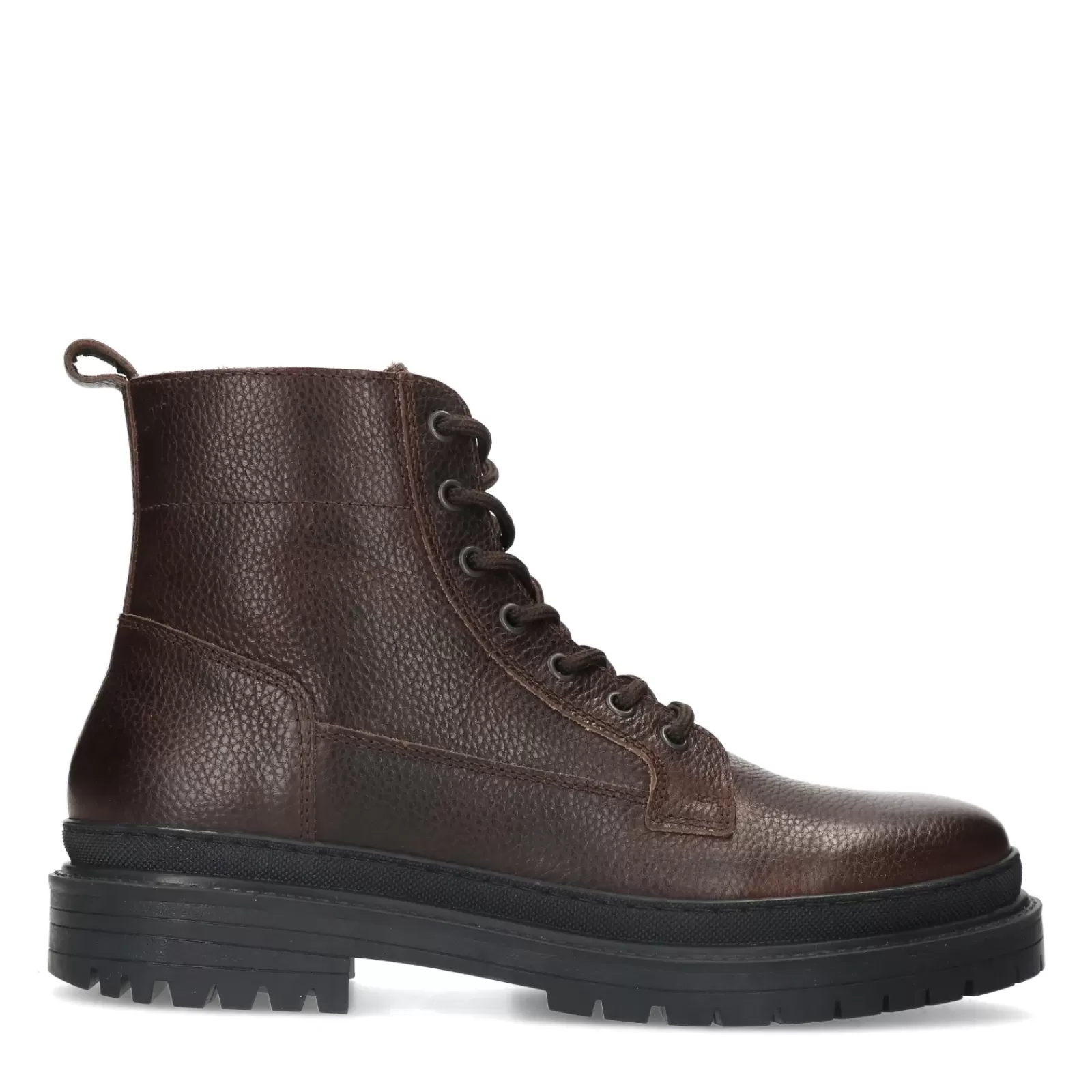 Hommes Sacha Bottes<Bottines A Lacets En Cuir - Marron Fonce