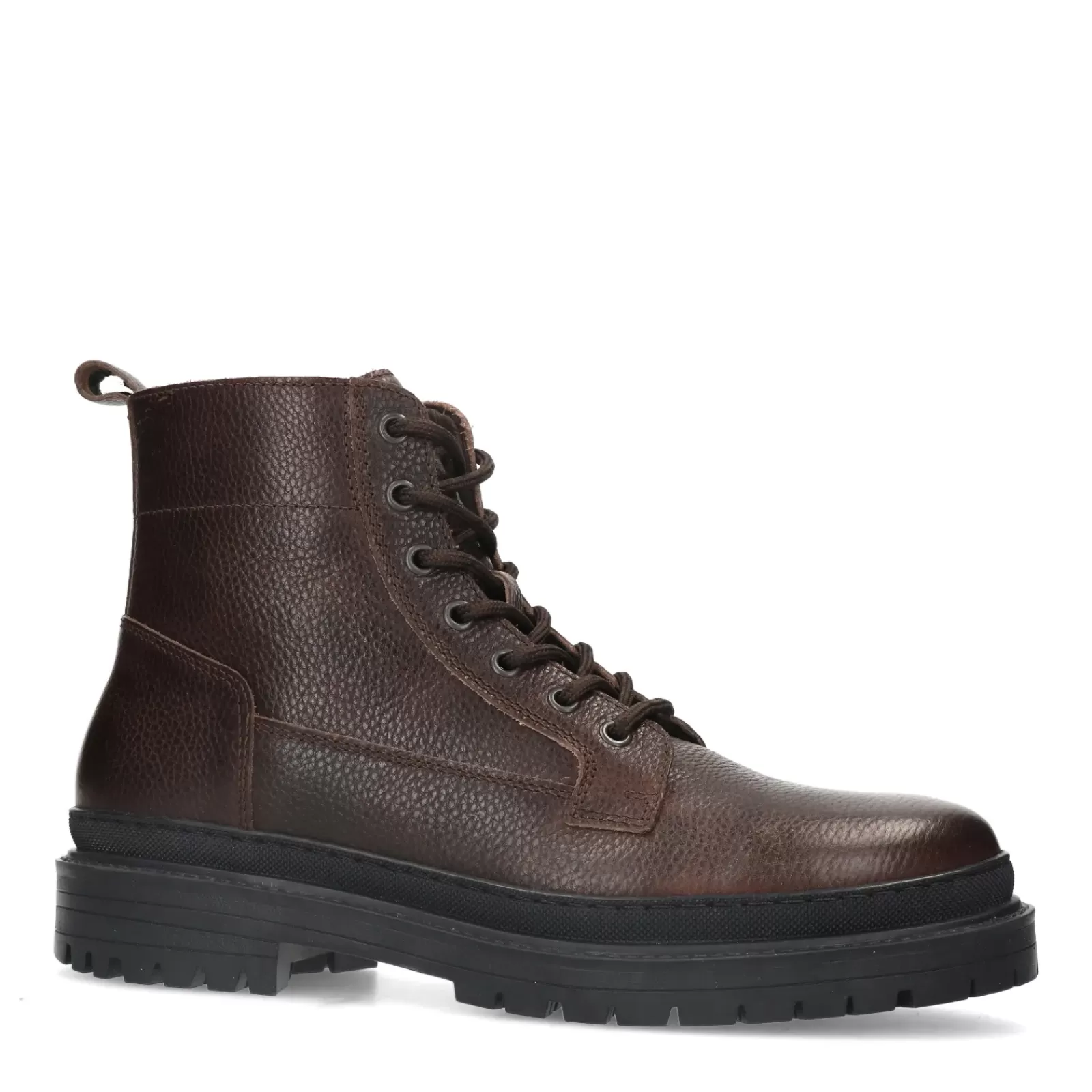 Hommes Sacha Bottes<Bottines A Lacets En Cuir - Marron Fonce