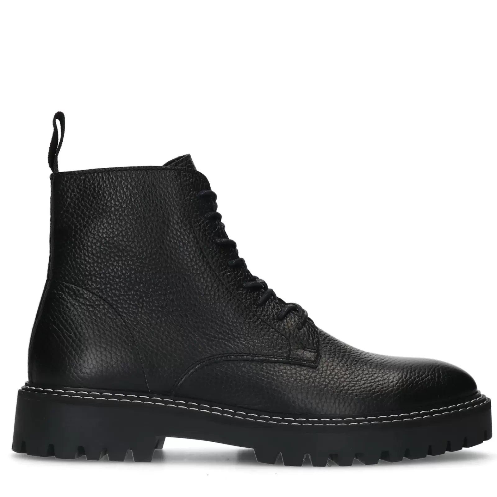 Hommes Sacha Bottes<Bottines A Lacets En Cuir - Noir