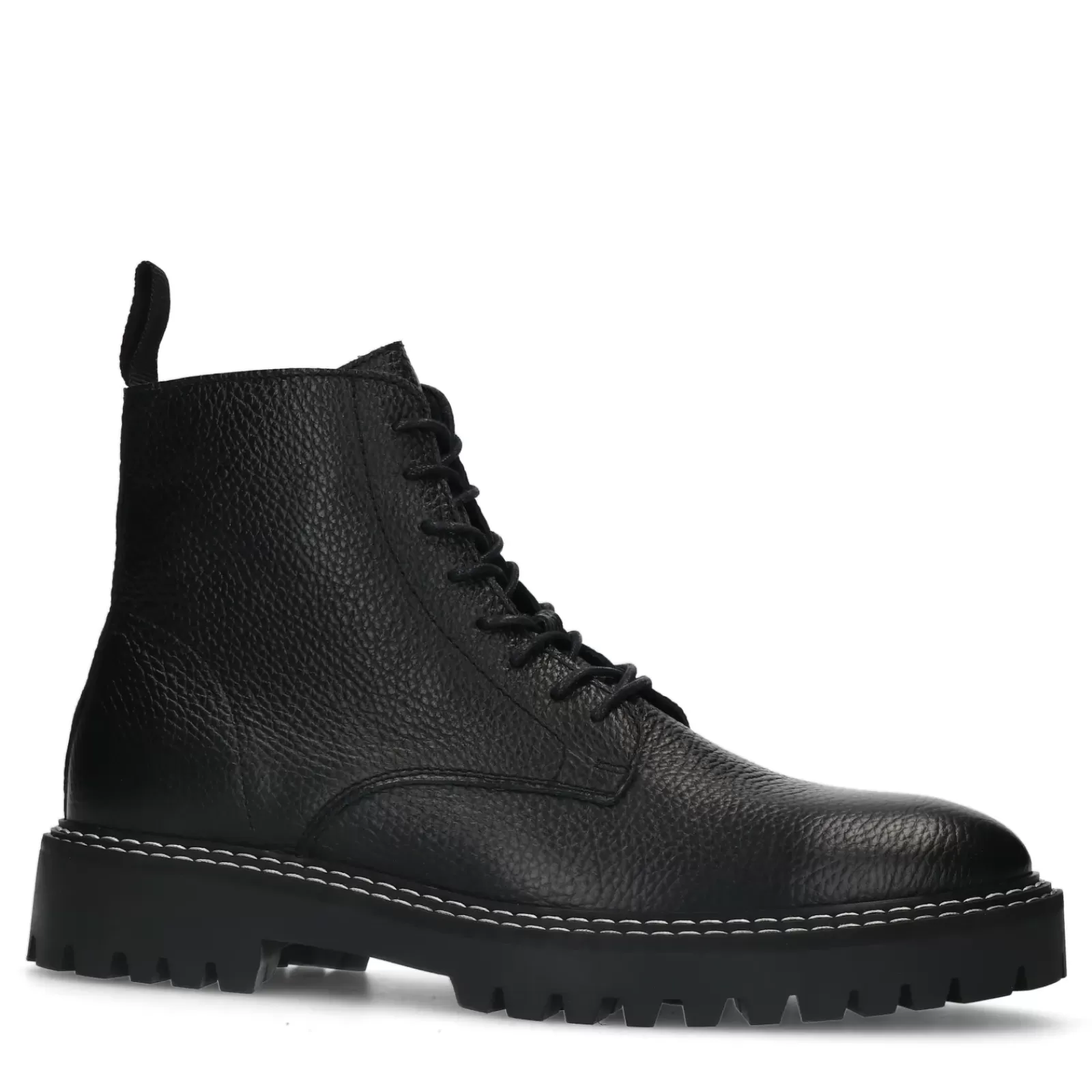 Hommes Sacha Bottes<Bottines A Lacets En Cuir - Noir