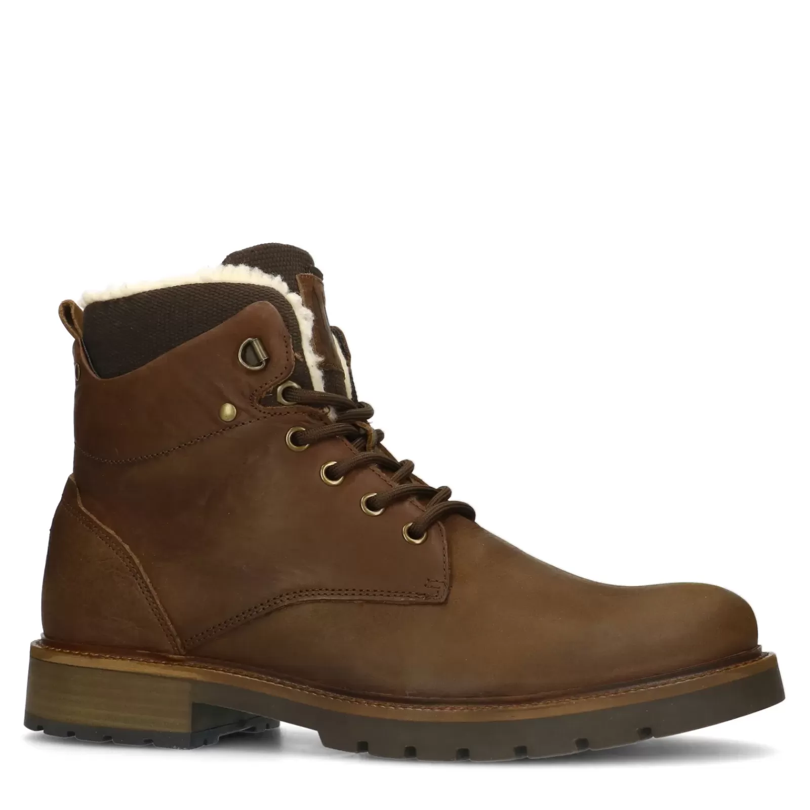 Hommes Sacha Bottes<Bottines A Lacets En Cuir Avec Doublure - Marron