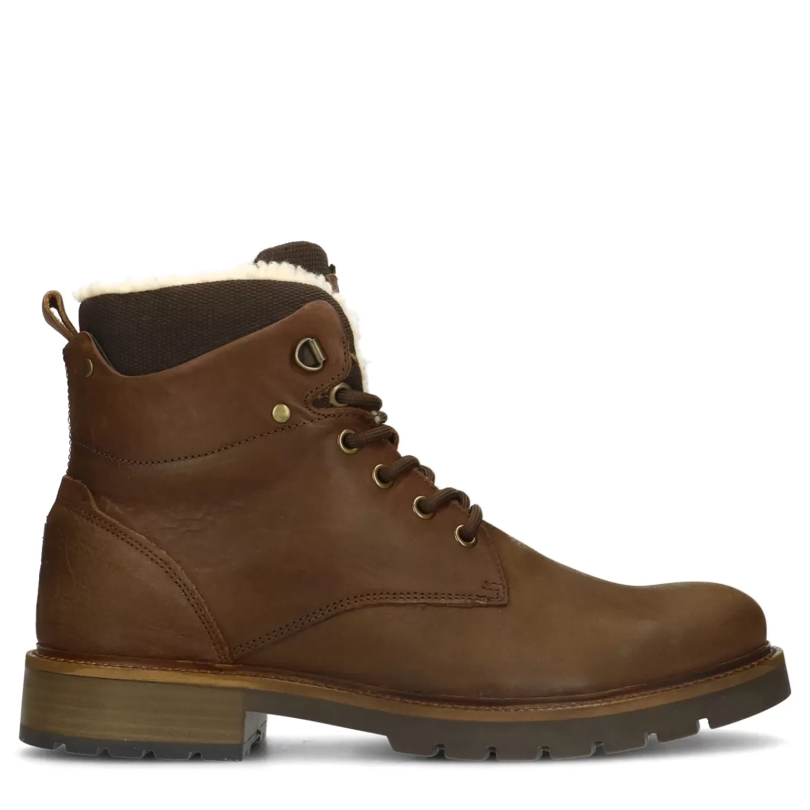 Hommes Sacha Bottes<Bottines A Lacets En Cuir Avec Doublure - Marron