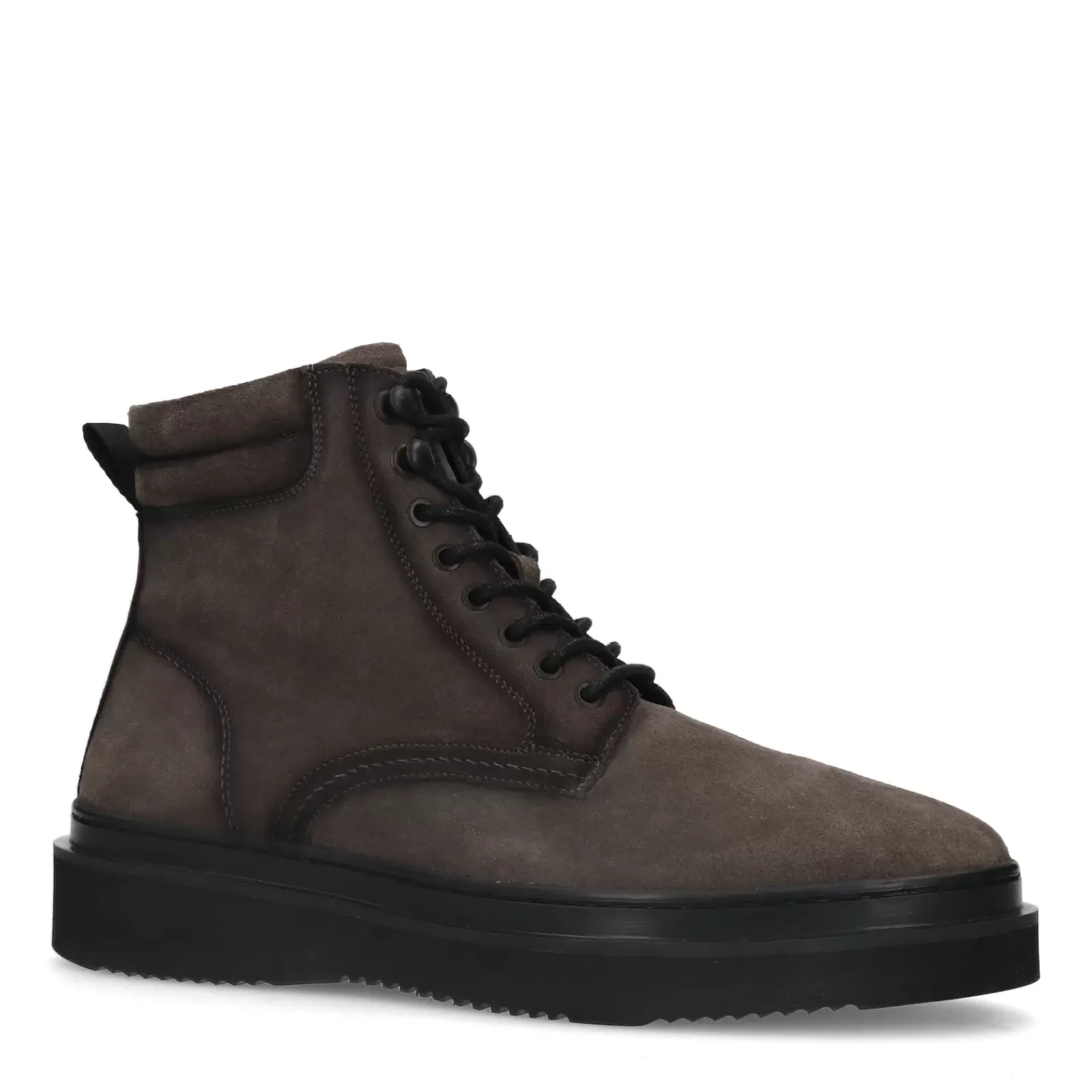 Hommes Sacha Bottes<Bottines A Lacets En Daim - Gris Fonce