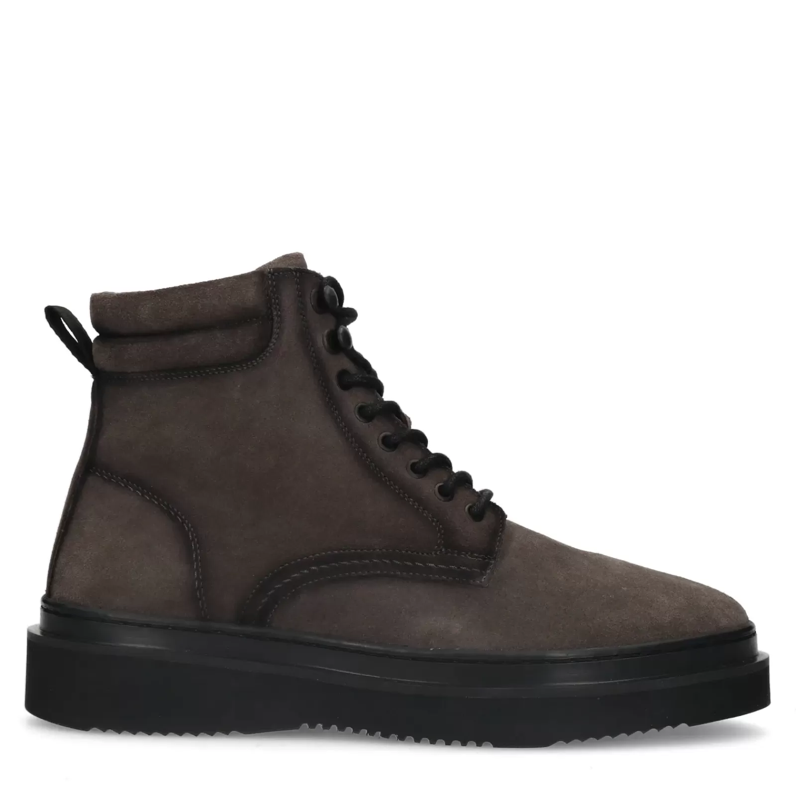 Hommes Sacha Bottes<Bottines A Lacets En Daim - Gris Fonce