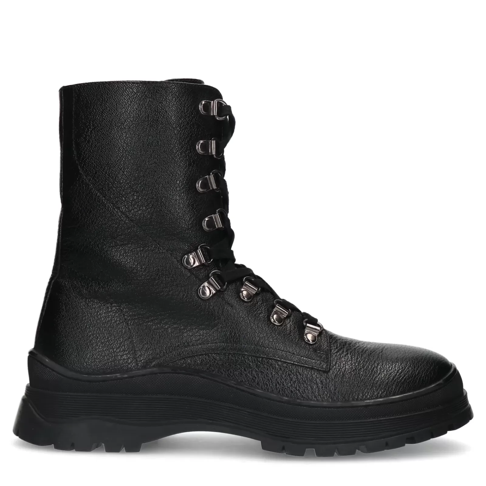 Hommes Sacha Bottes<Bottines A Lacets Hautes En Cuir - Noir