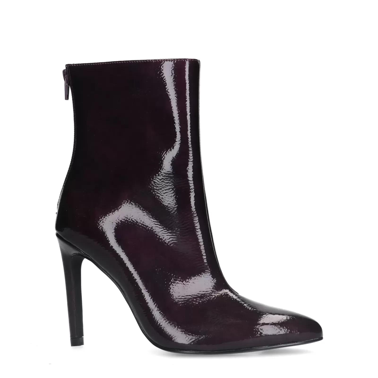 Femmes Sacha Bottines<Bottines Aspect Verni A Talon Aiguille - Violet Fonce