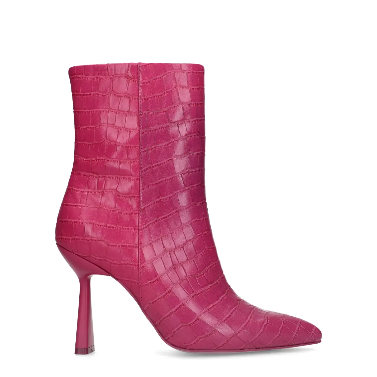 Femmes Sacha Bottines<Bottines Croco Avec Talon Entonnoir - Rose