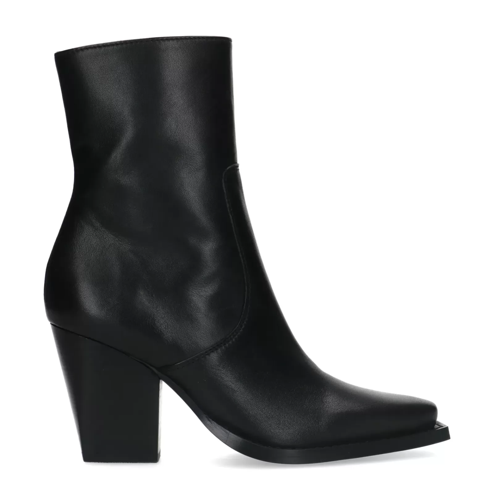 Femmes Sacha Bottines<Bottines Cuir A Talon - Noir