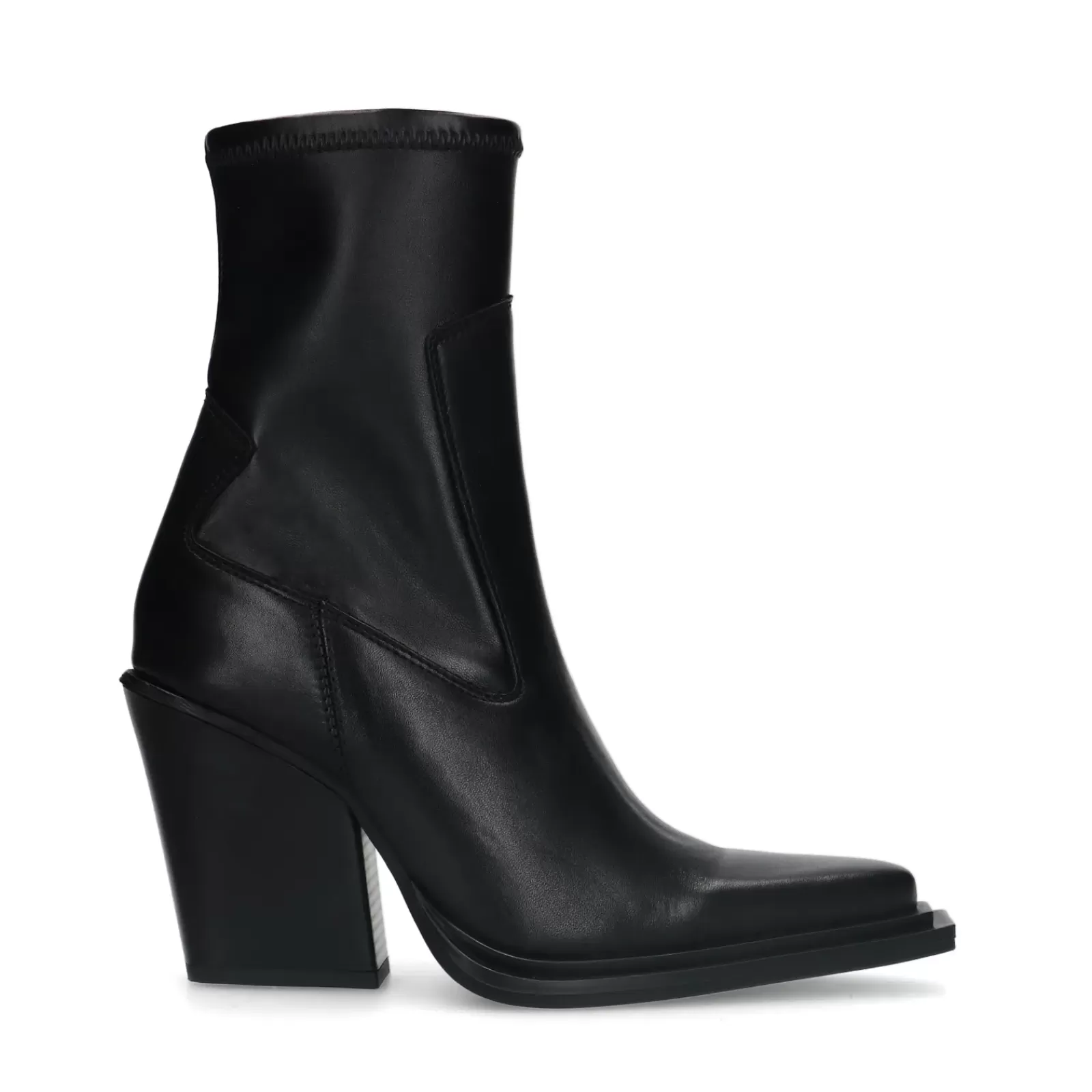 Femmes Sacha Bottines<Bottines Cuir A Talon - Noir