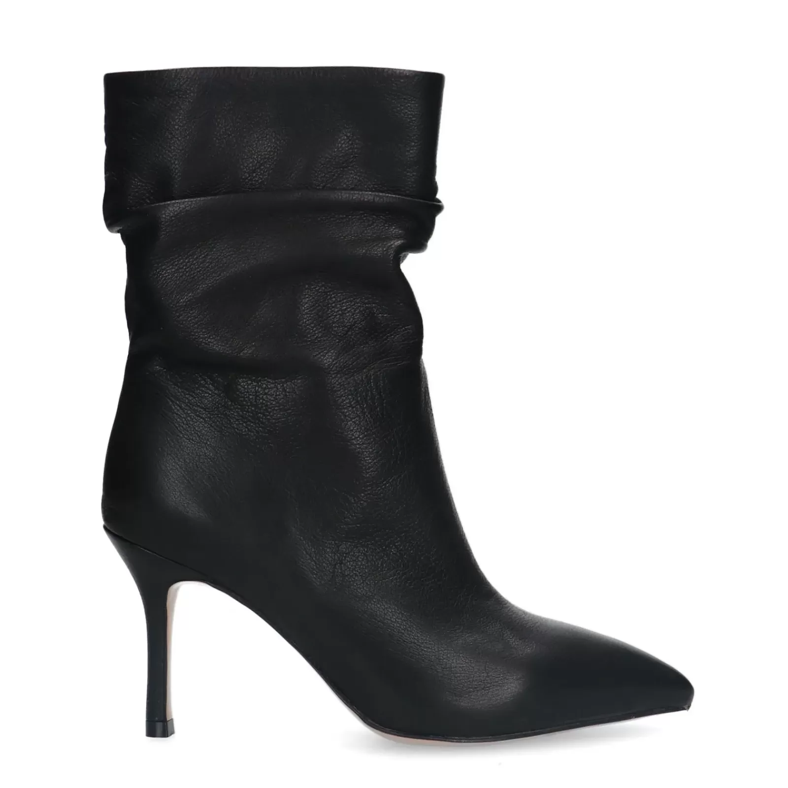 Femmes Sacha Bottines<Bottines Cuir A Talon Aiguille - Noir