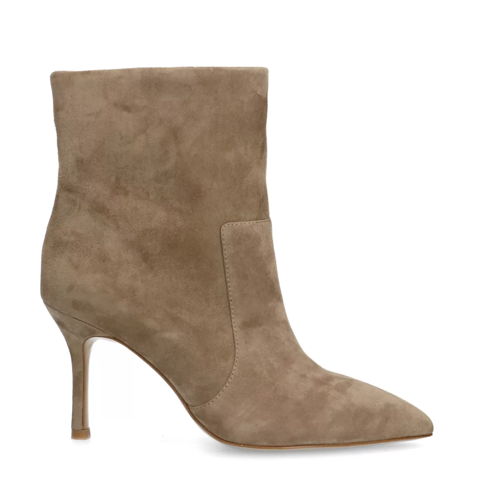 Femmes Sacha Bottines<Bottines Daim A Talon Aiguille - Taupe