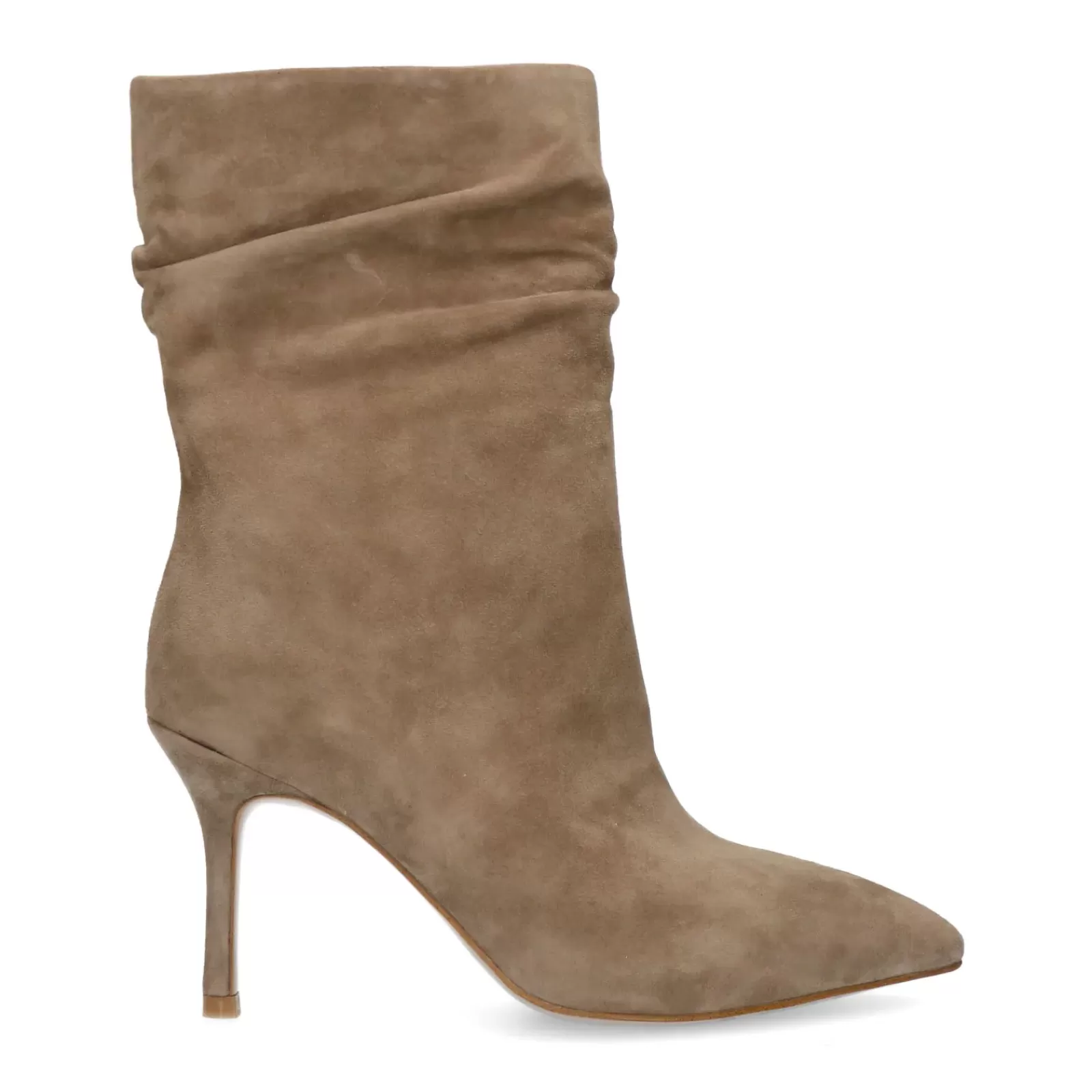 Femmes Sacha Bottines<Bottines Daim A Talon Aiguille - Taupe