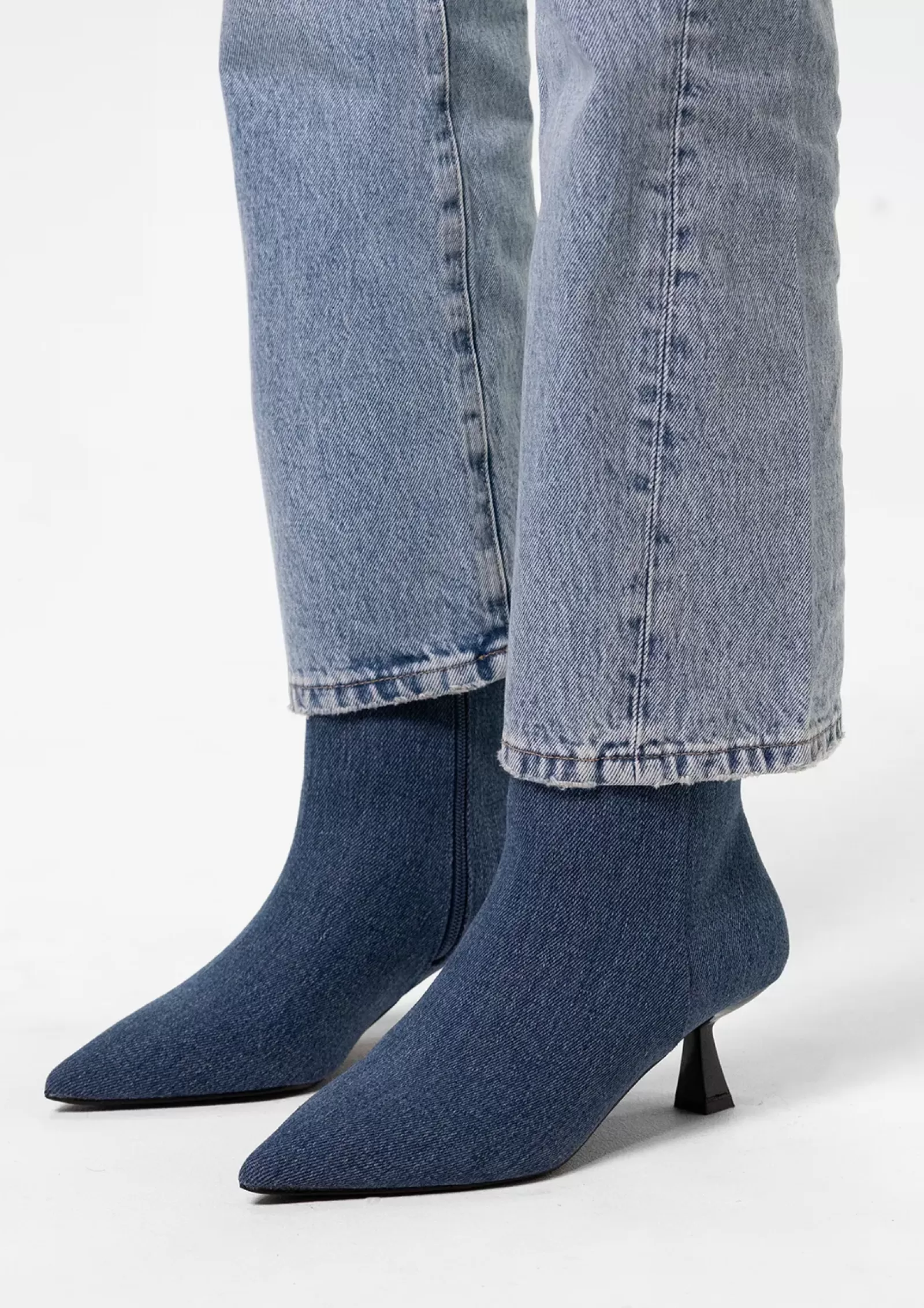 Femmes Sacha Bottines<Bottines Denim Avec Talon Entonnoir