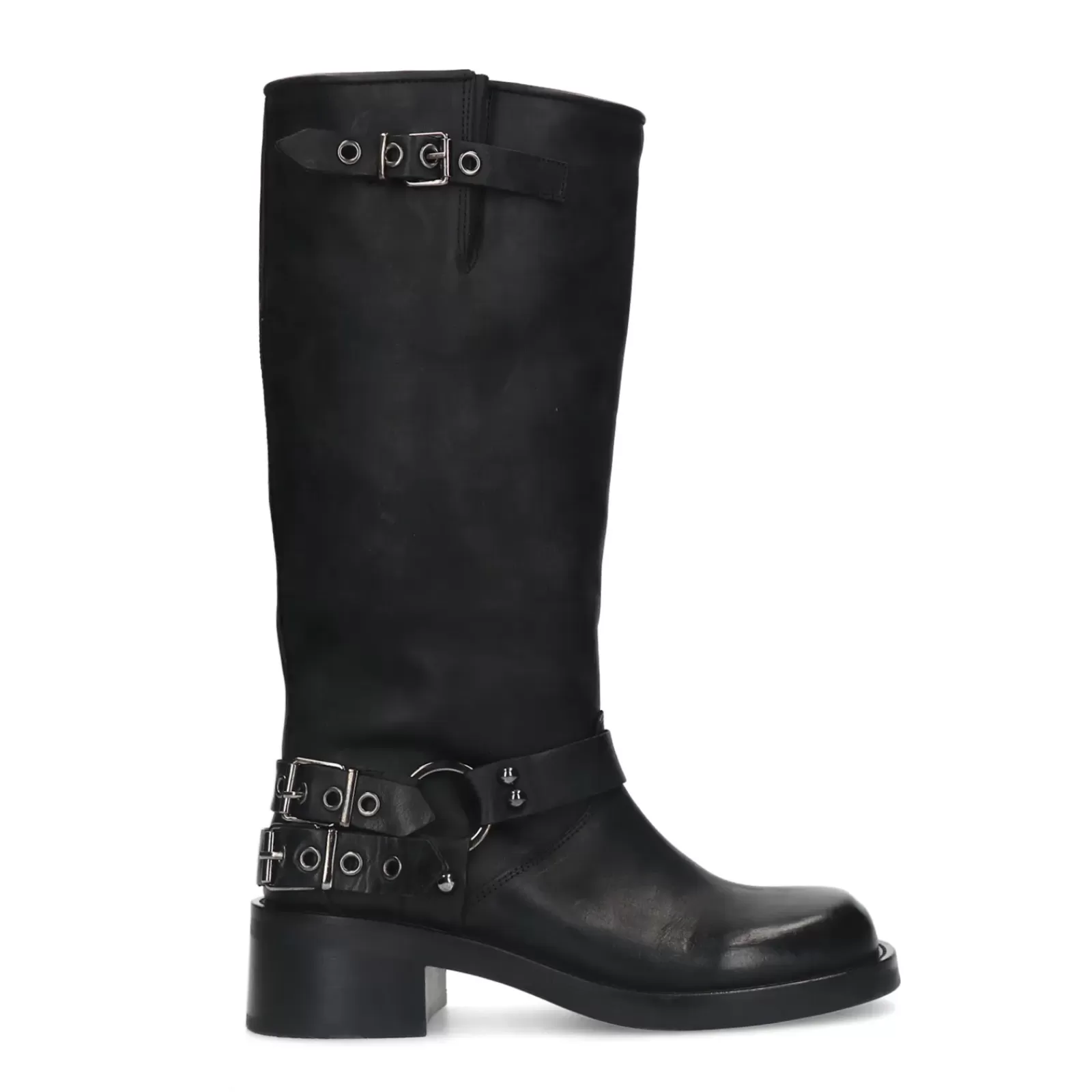 Femmes Sacha Bottines<Bottines Motardes A Boucles - Noir