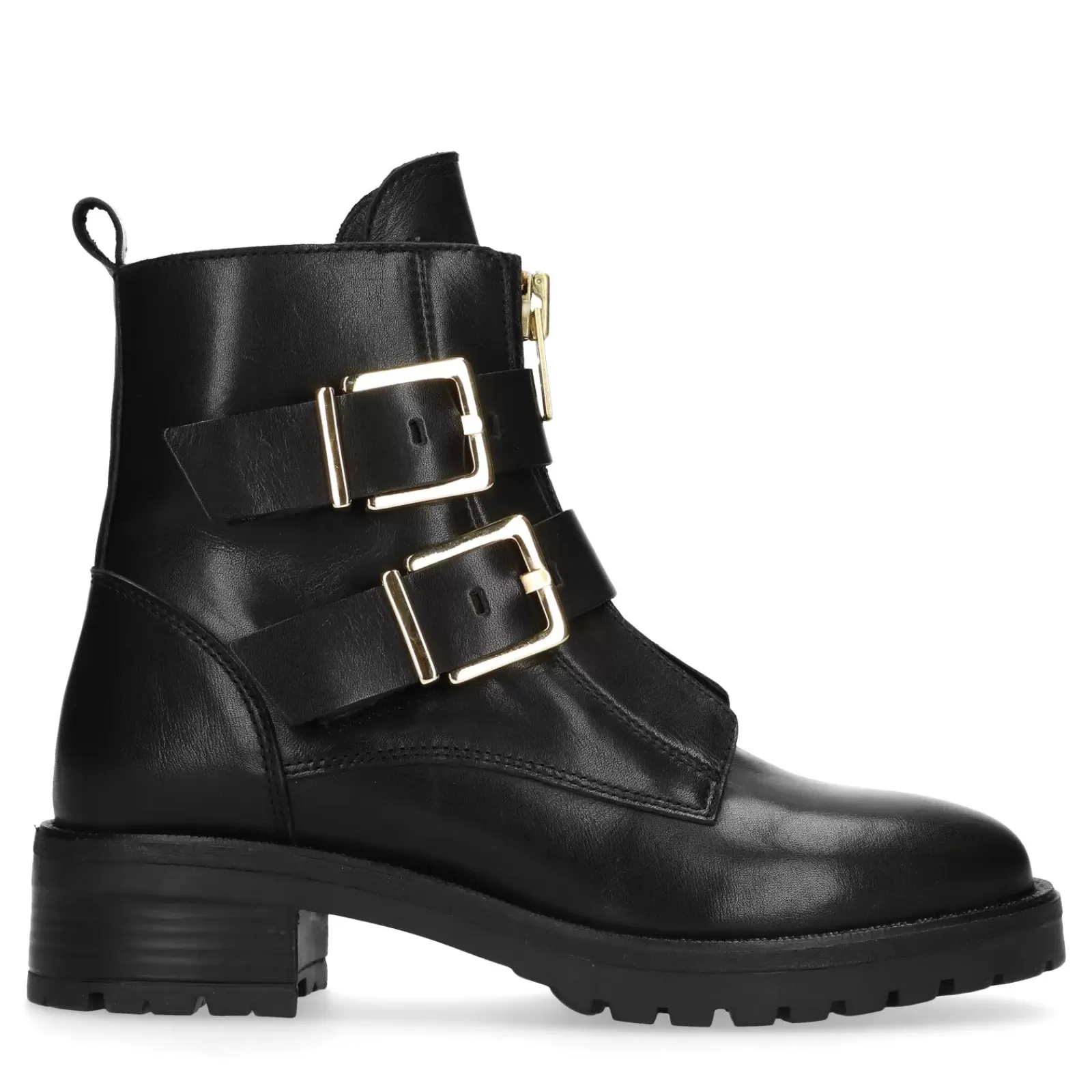 Femmes Sacha Bottines<Bottines Motardes Avec Boucles - Noir