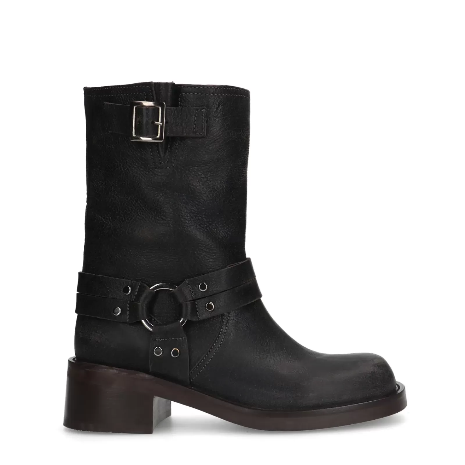 Femmes Sacha Bottines<Bottines Motardes Avec Details - Gris