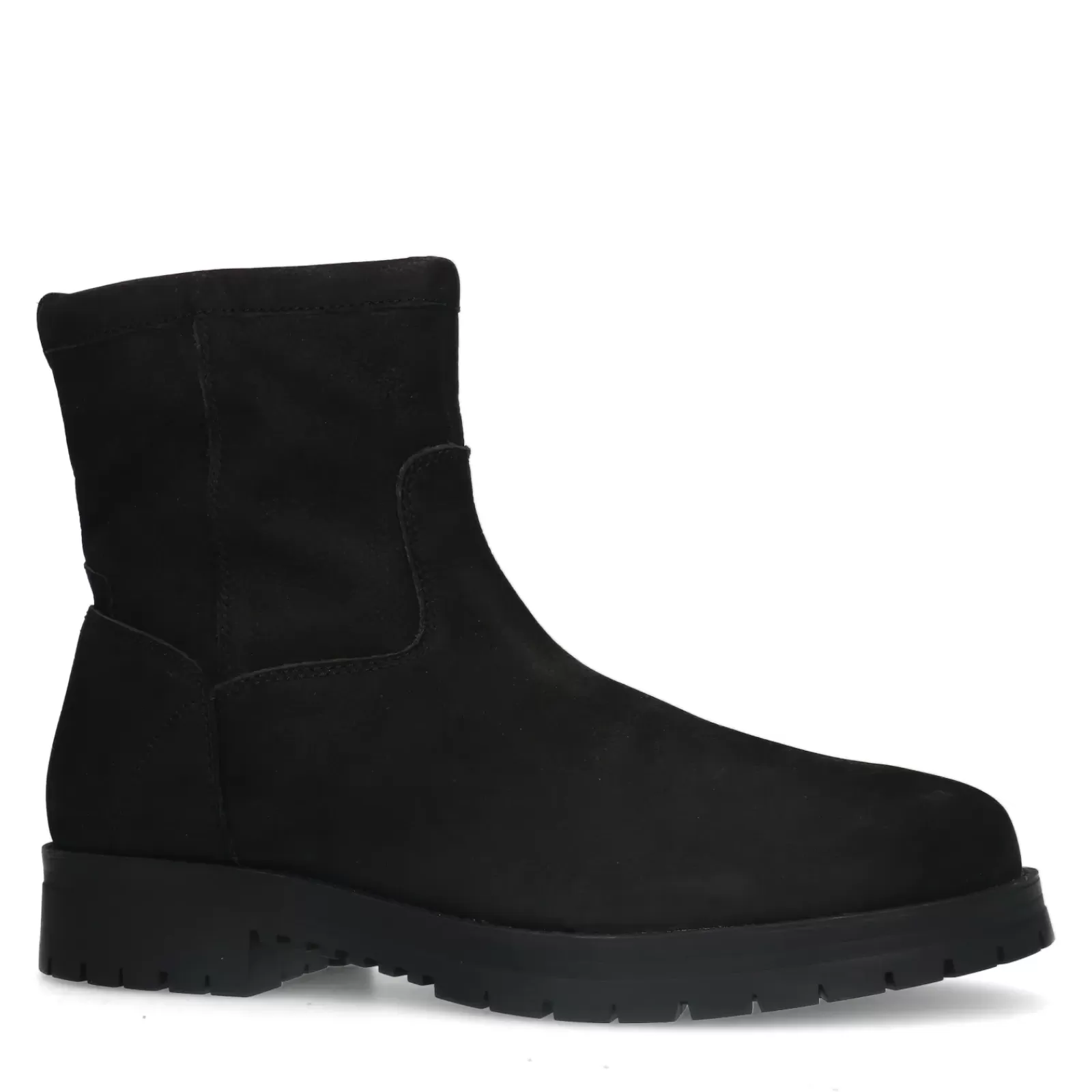 Hommes Sacha Bottes<Bottines Nubuck Avec Fausse Fourrure - Noir