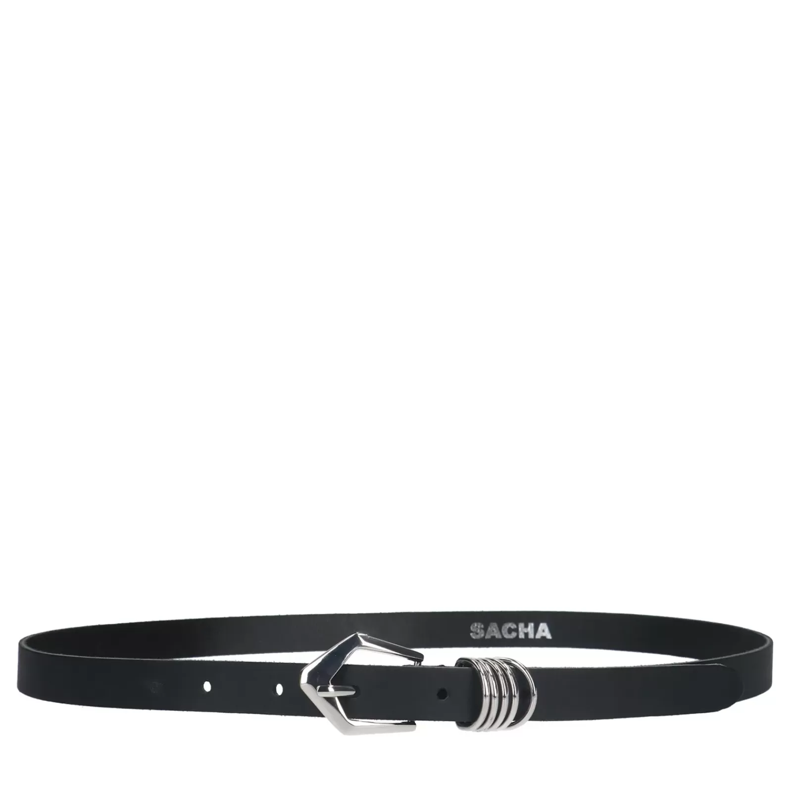 Femmes Sacha Ceinture<Ceinture En Cuir Avec Boucle - Noir