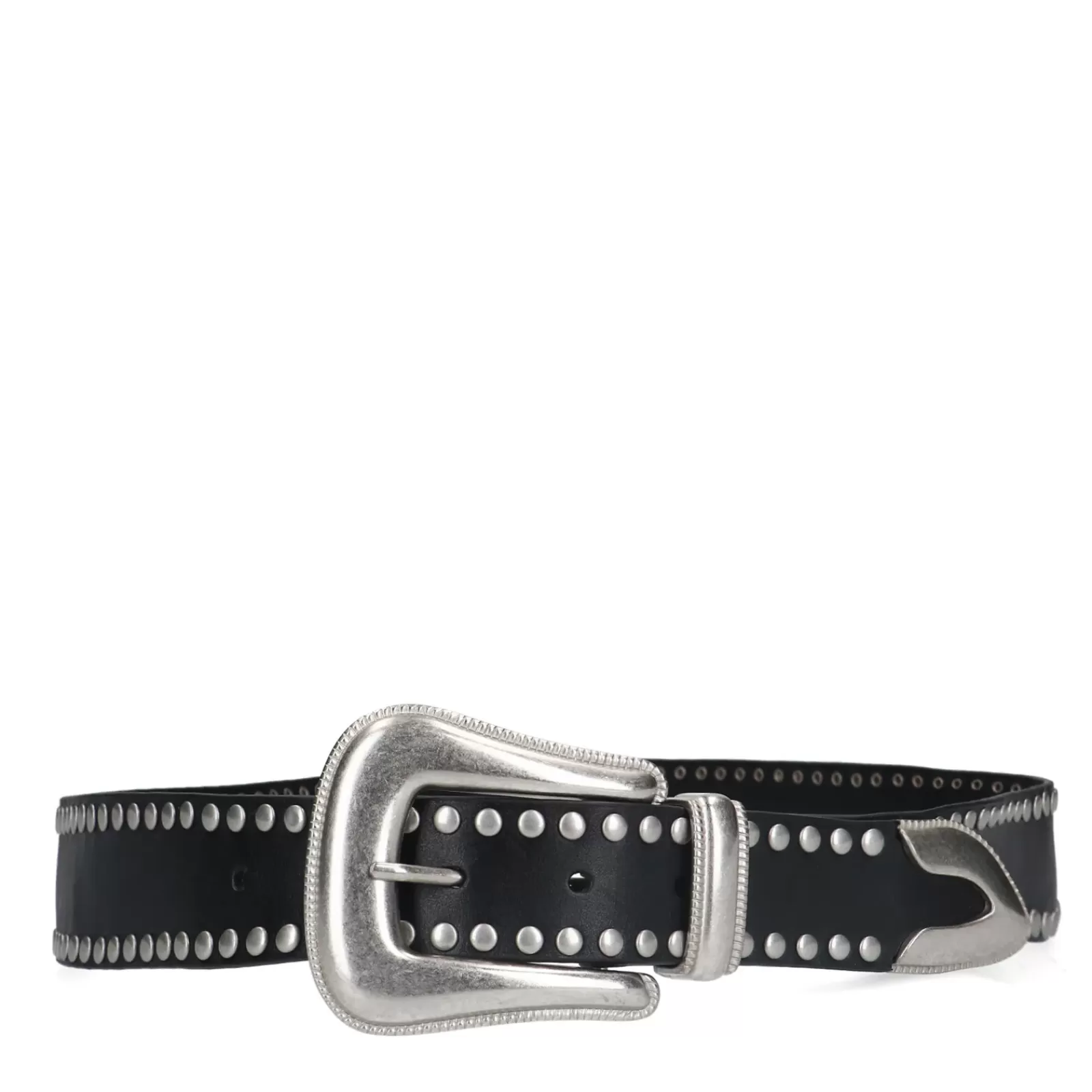 Femmes Sacha Ceinture<Ceinture Western En Cuir Avec Clous - Noir