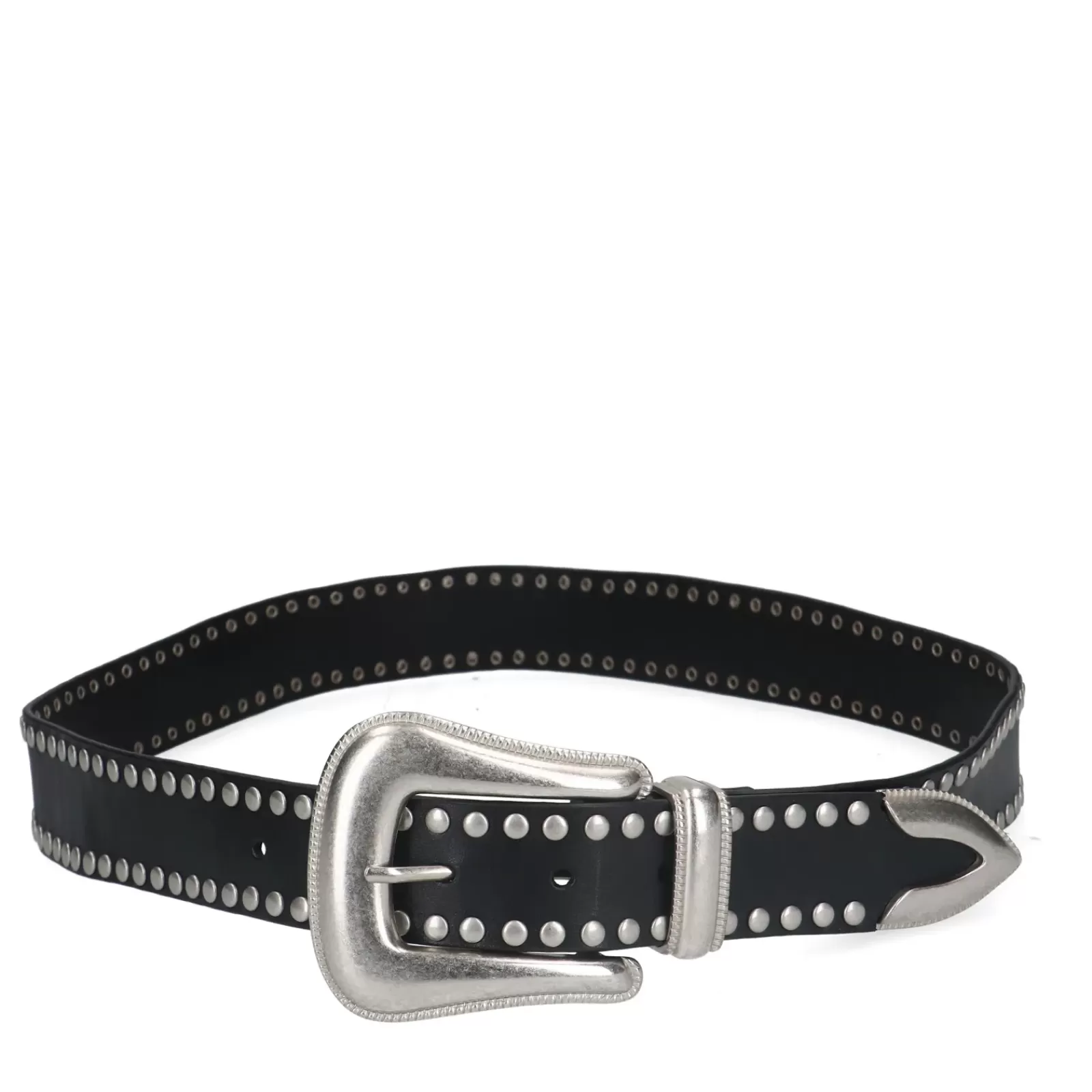 Femmes Sacha Ceinture<Ceinture Western En Cuir Avec Clous - Noir