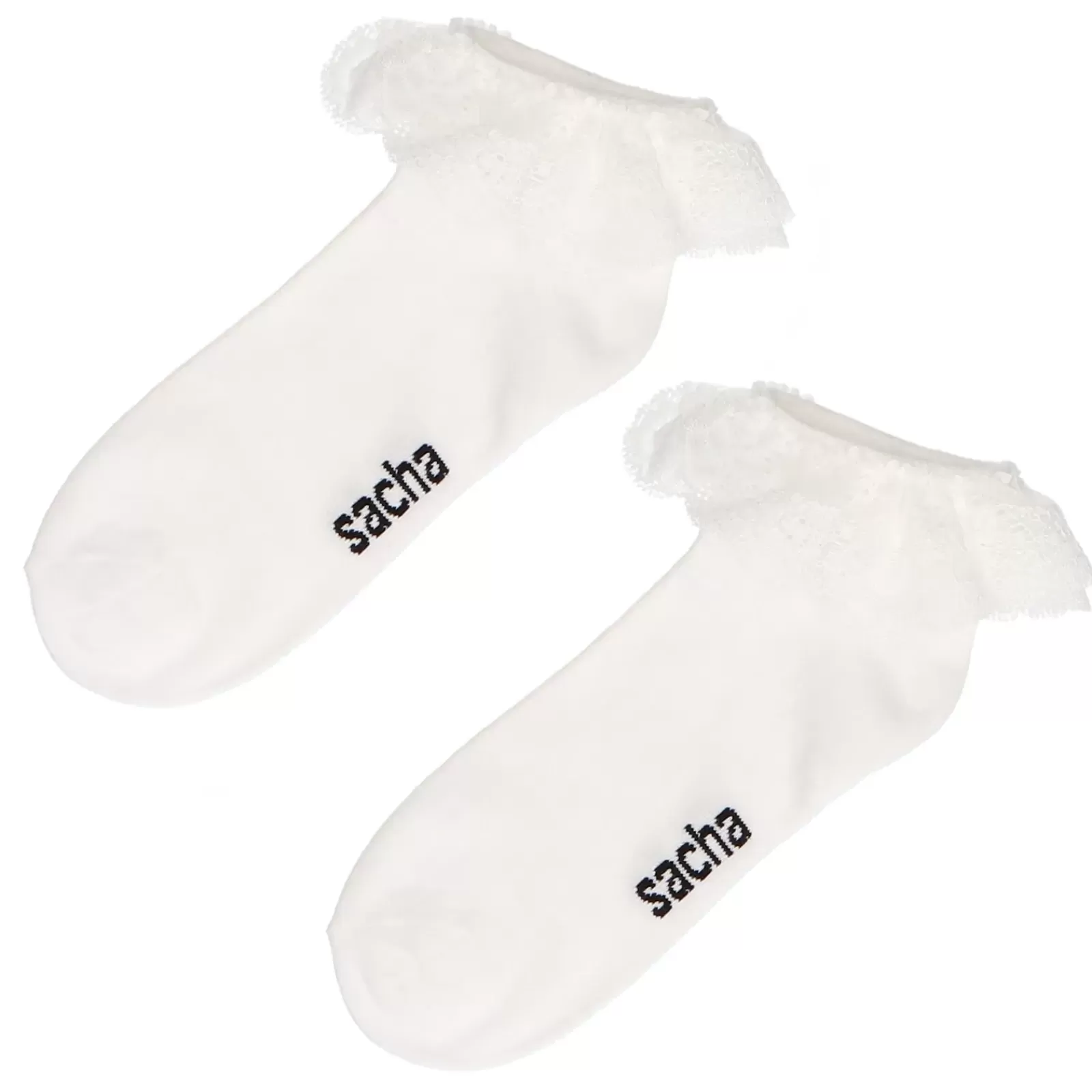 Femmes Sacha Collants Et Chaussettes<Chaussettes A Volants - Blanc