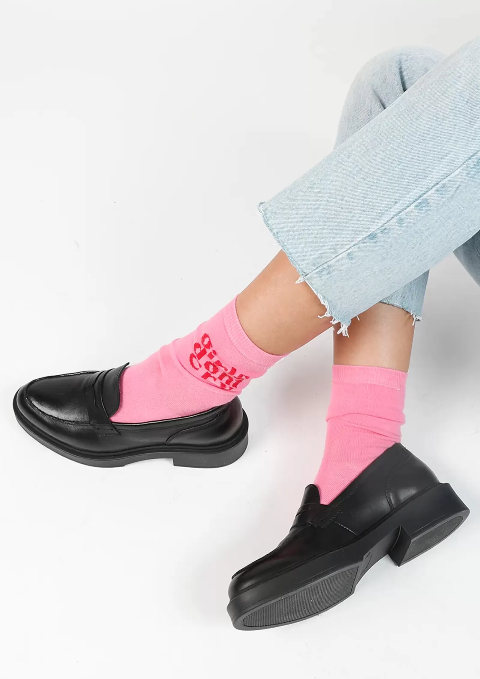 Femmes Sacha Collants Et Chaussettes<Chaussettes Avec Texte - Rose