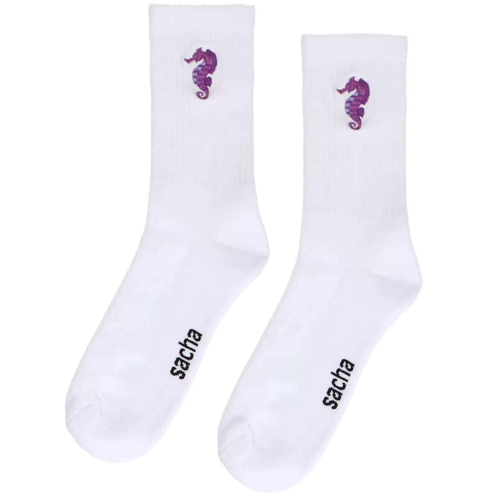 Femmes Sacha Collants Et Chaussettes<Chaussettes De Sport Avec Hippocampe - Blanc