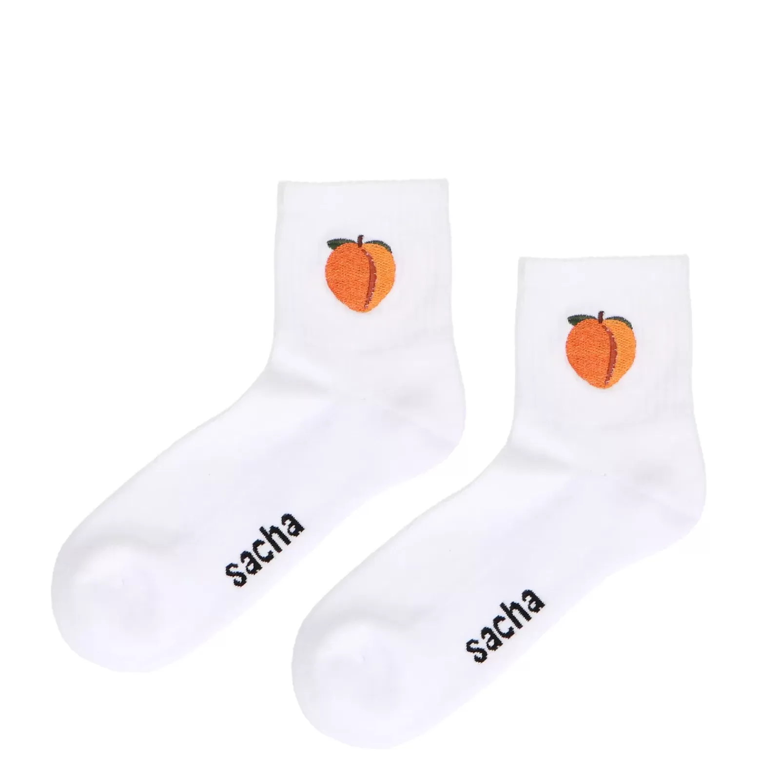 Femmes Sacha Collants Et Chaussettes<Chaussettes De Sport Avec Peche - Blanc