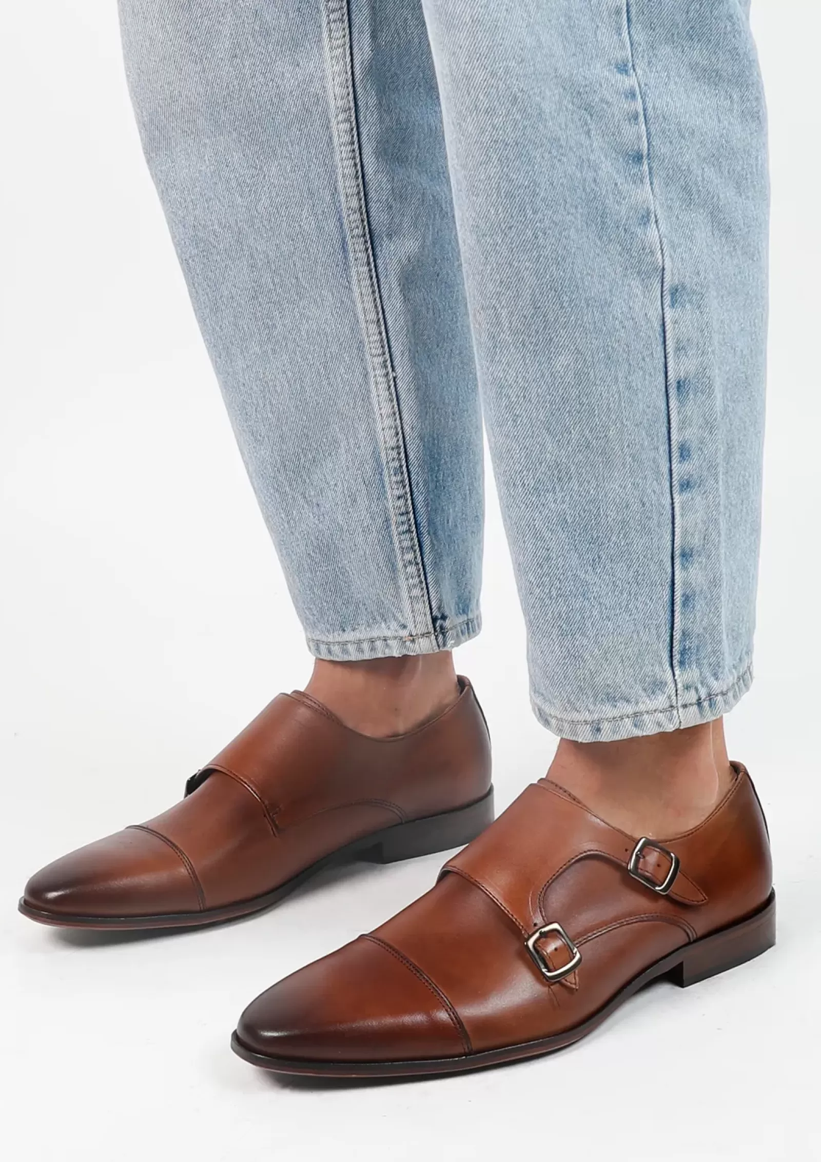 Hommes Sacha Chaussures À Boucle<Chaussures À Boucles En Cuir - Marron