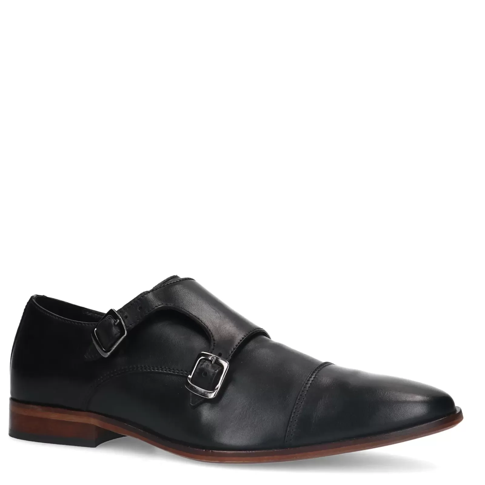 Hommes Sacha Chaussures À Boucle<Chaussures À Boucles En Cuir - Noir