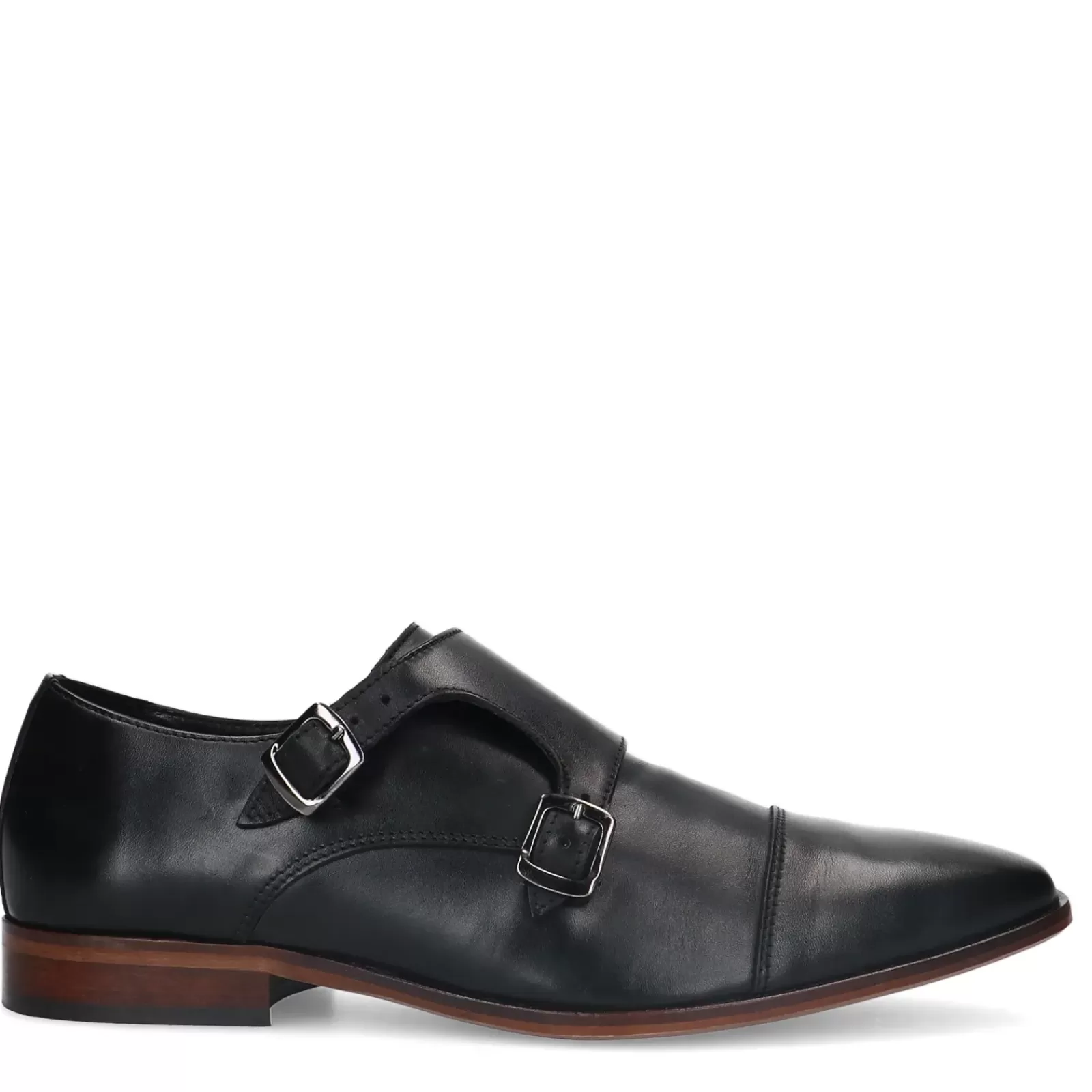 Hommes Sacha Chaussures À Boucle<Chaussures À Boucles En Cuir - Noir