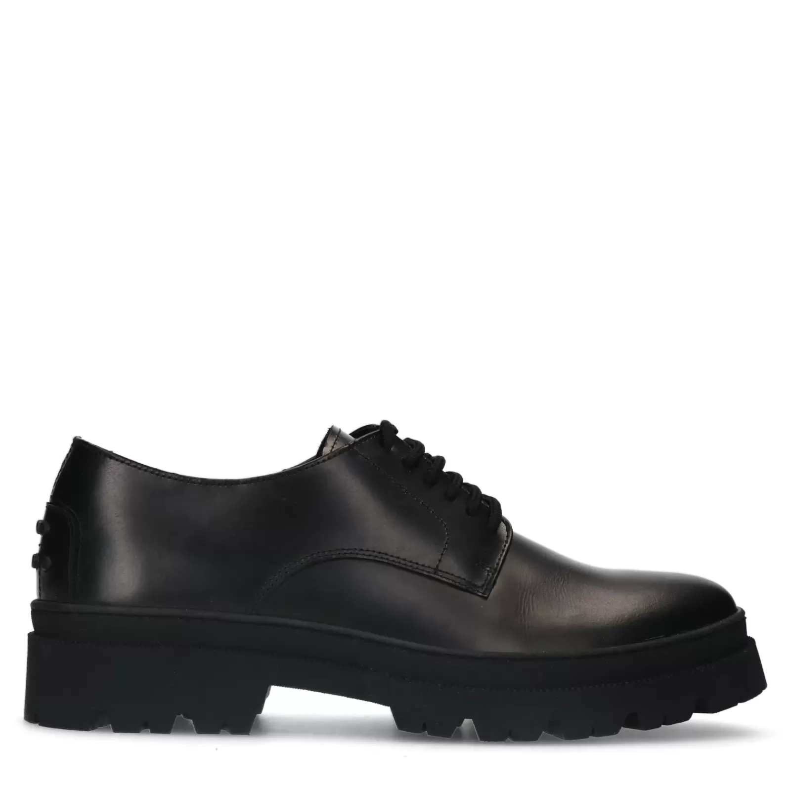 Hommes Sacha Chaussures À Lacets<Chaussures À Lacets En Cuir Avec Grosse Semelle - Noir