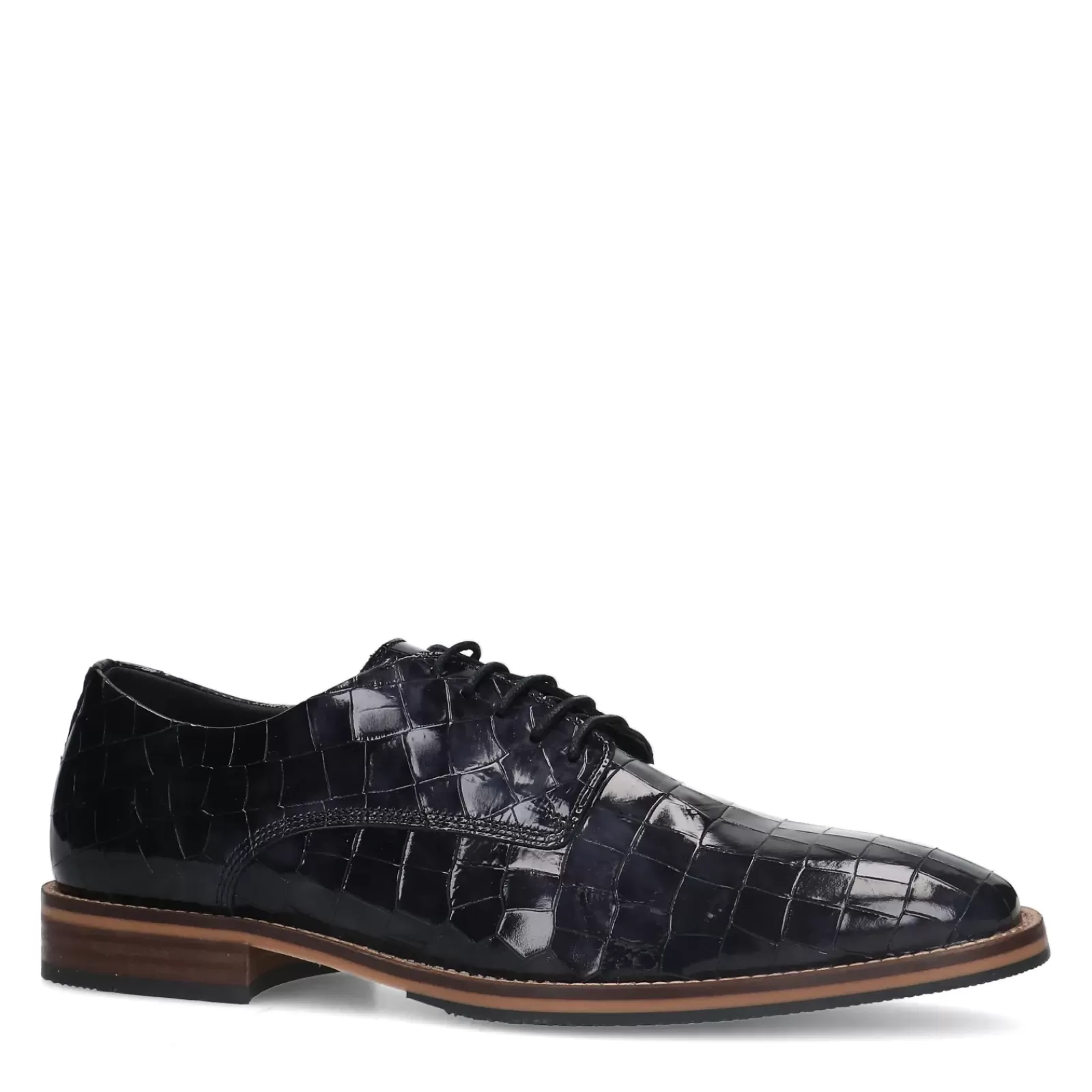 Hommes Sacha Chaussures À Lacets<Chaussures À Lacets En Cuir Verni - Noir