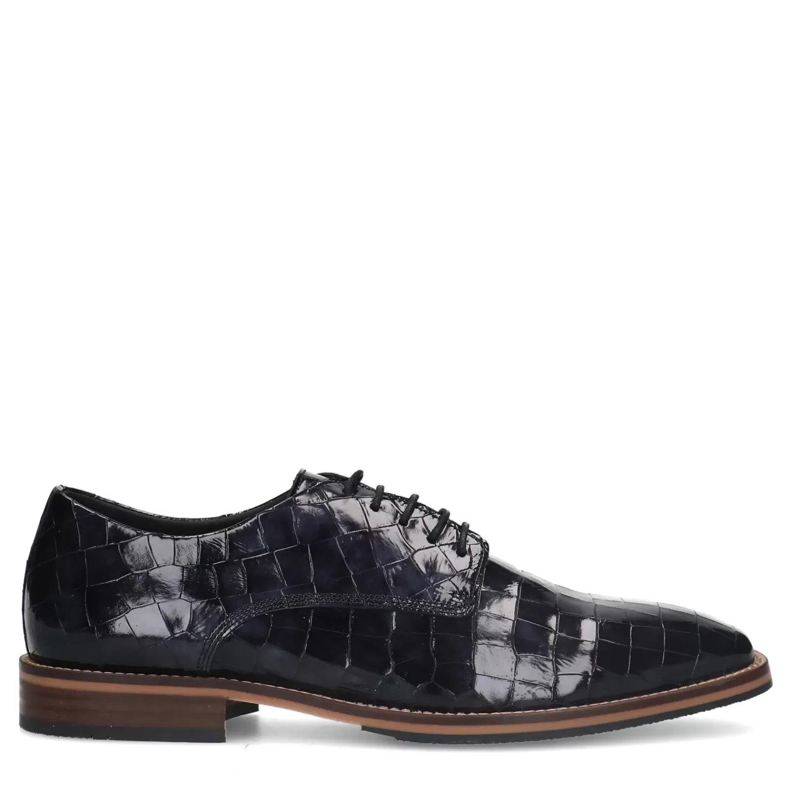 Hommes Sacha Chaussures À Lacets<Chaussures À Lacets En Cuir Verni - Noir