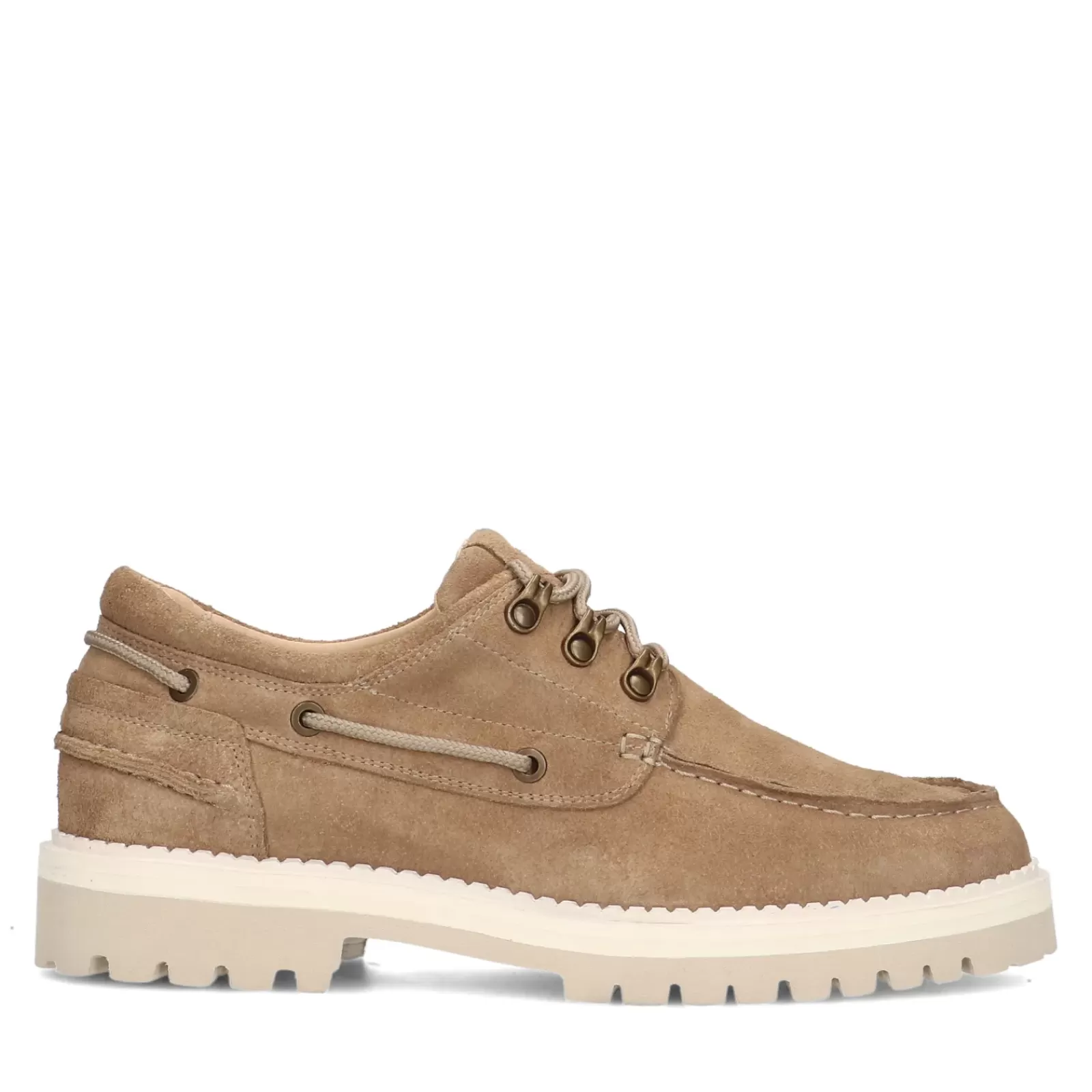 Hommes Sacha Chaussures À Lacets<Chaussures À Lacets En Daim - Beige