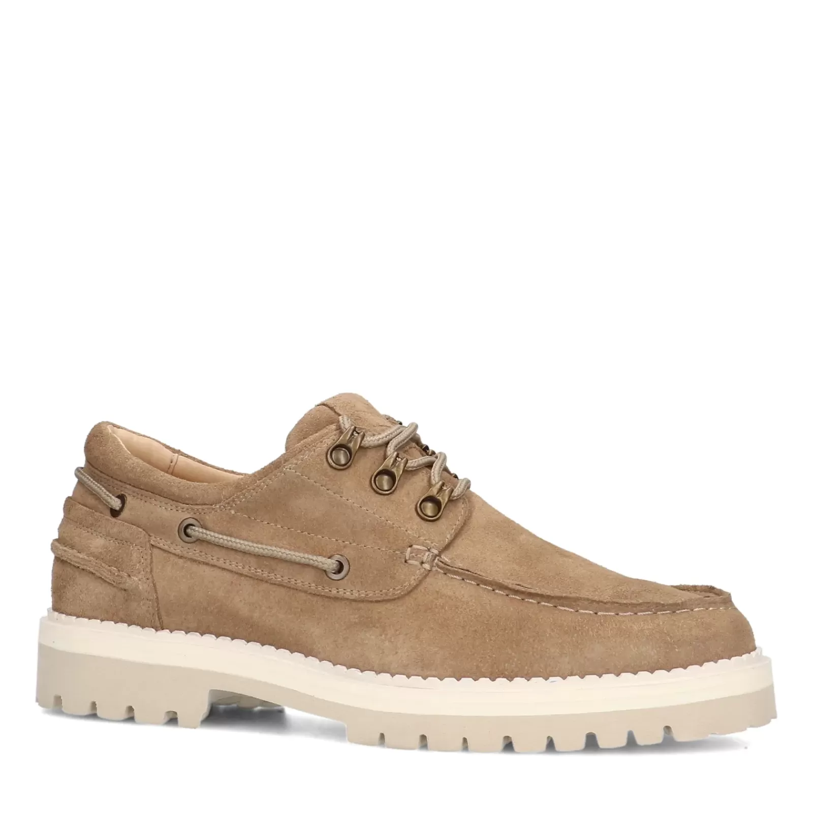 Hommes Sacha Chaussures À Lacets<Chaussures À Lacets En Daim - Beige