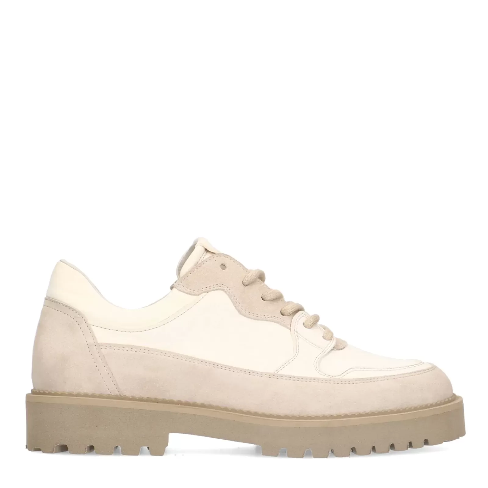 Hommes Sacha Chaussures À Lacets<Chaussures À Lacets En Daim - Blanc Casse