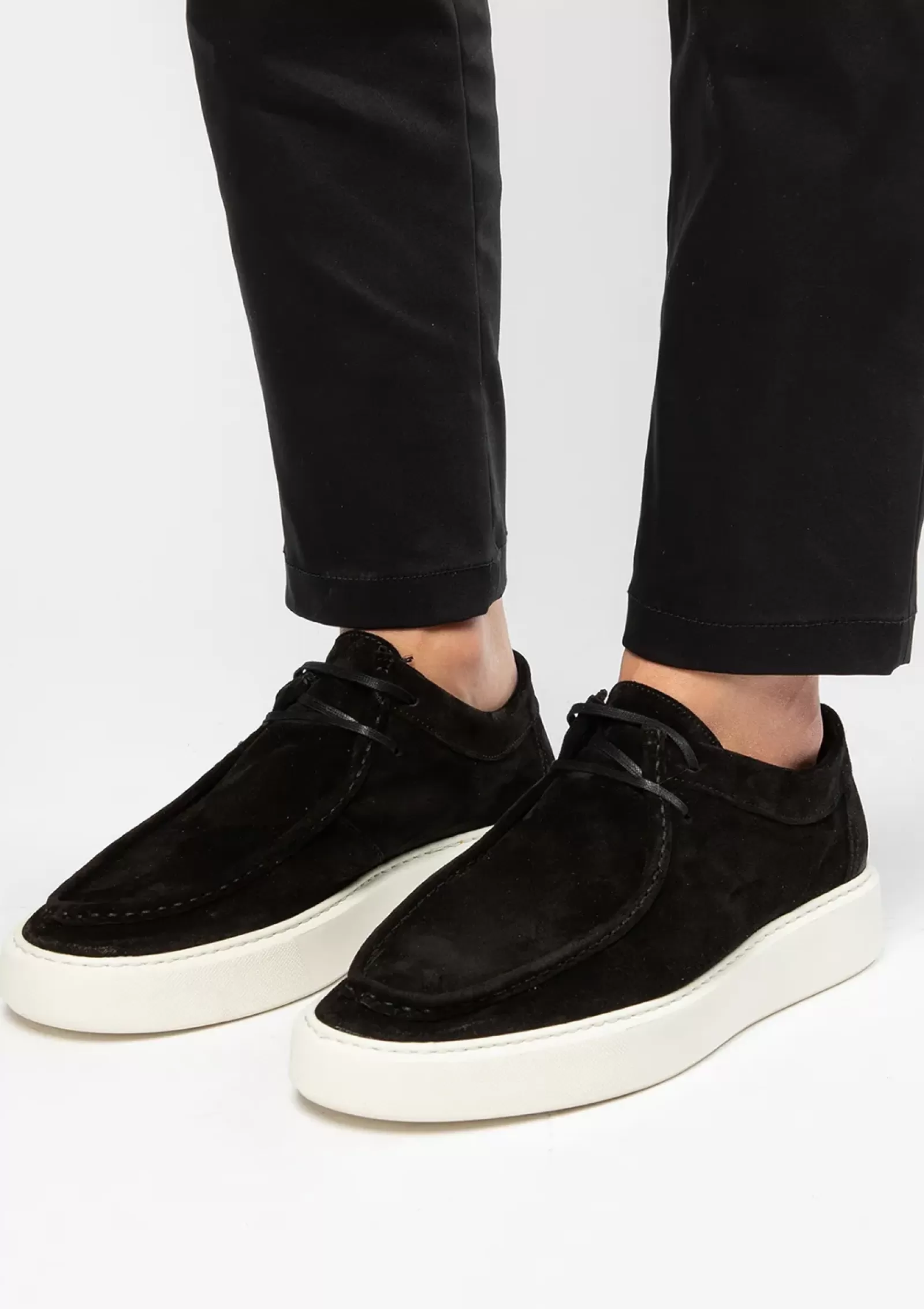 Hommes Sacha Chaussures À Lacets<Chaussures À Lacets En Daim - Noir