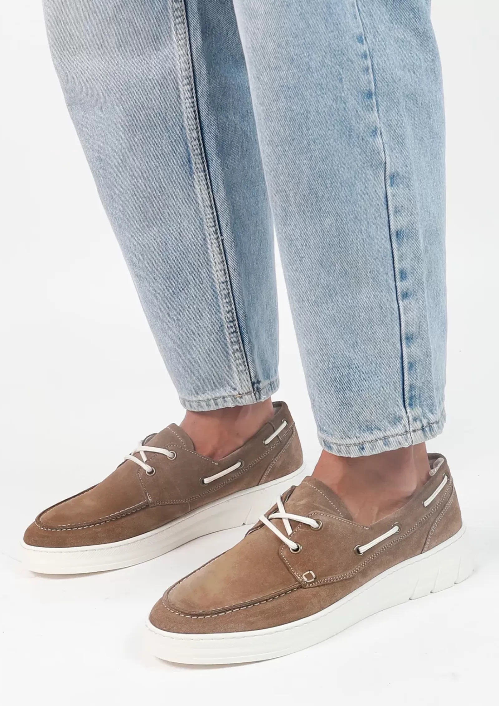 Hommes Sacha Chaussures À Lacets<Chaussures À Lacets En Daim - Taupe