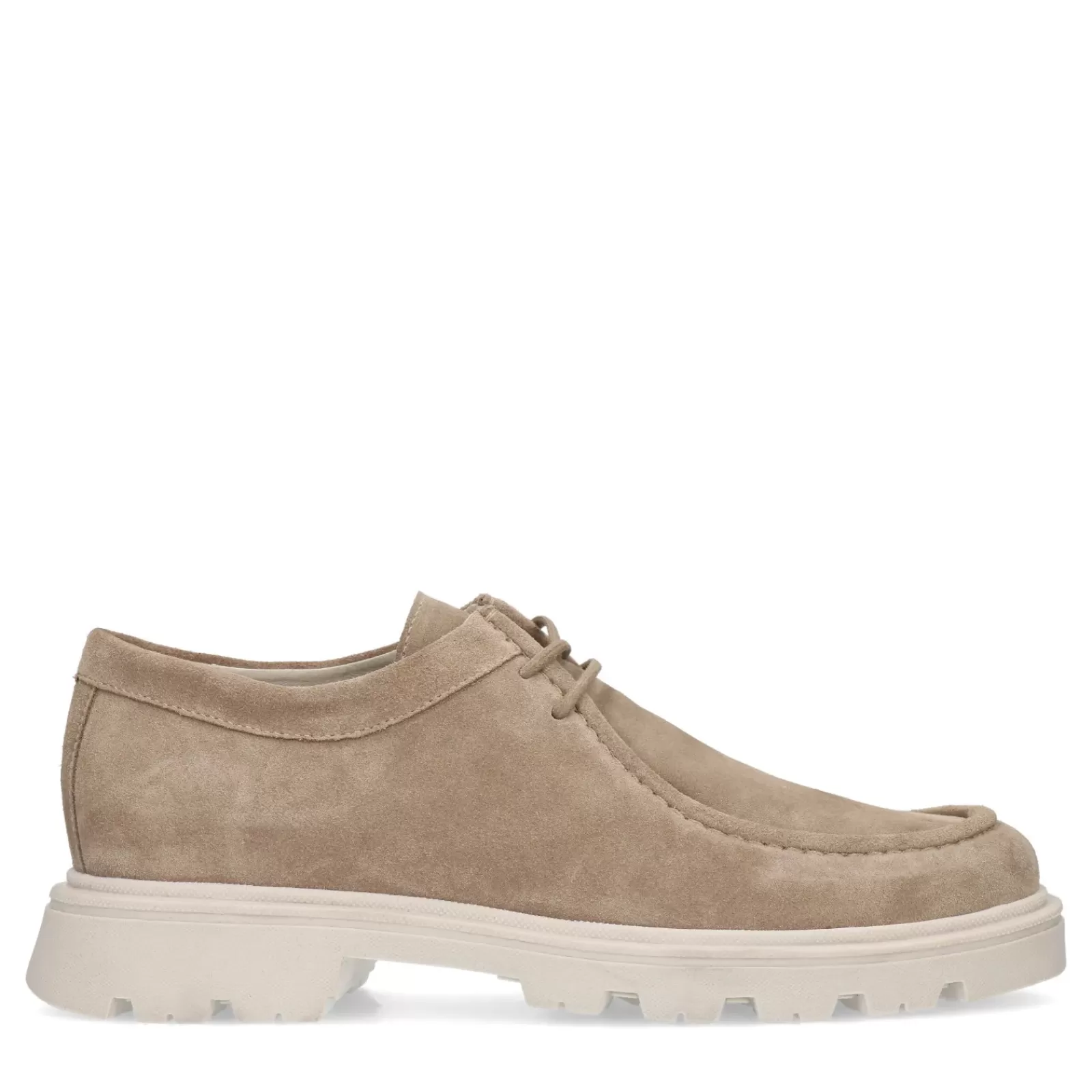 Hommes Sacha Chaussures À Lacets<Chaussures À Lacets En Daim Avec Grosse Semelle - Beige