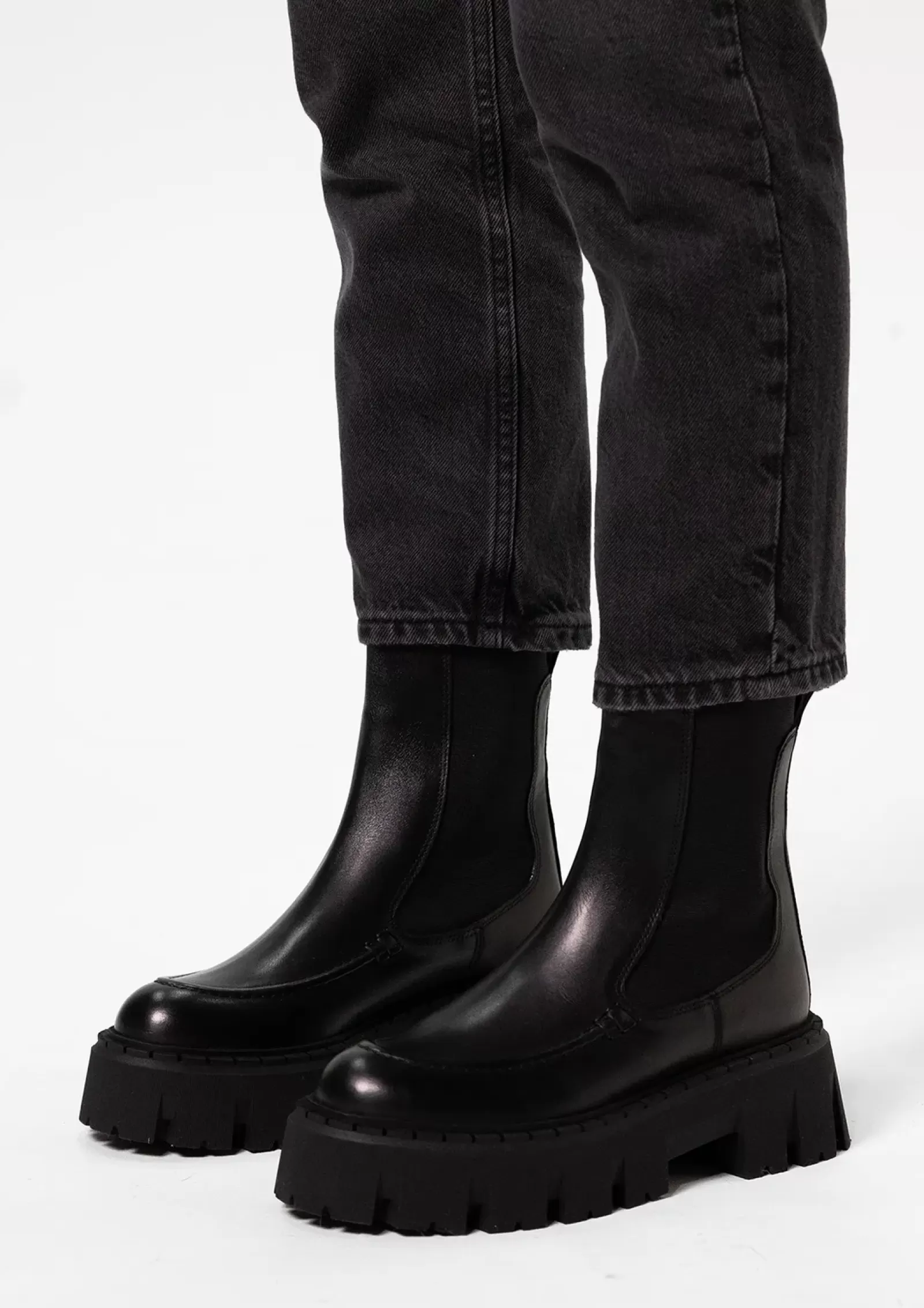 Femmes Sacha Bottines<Chelsea Boots Chunky - Noir