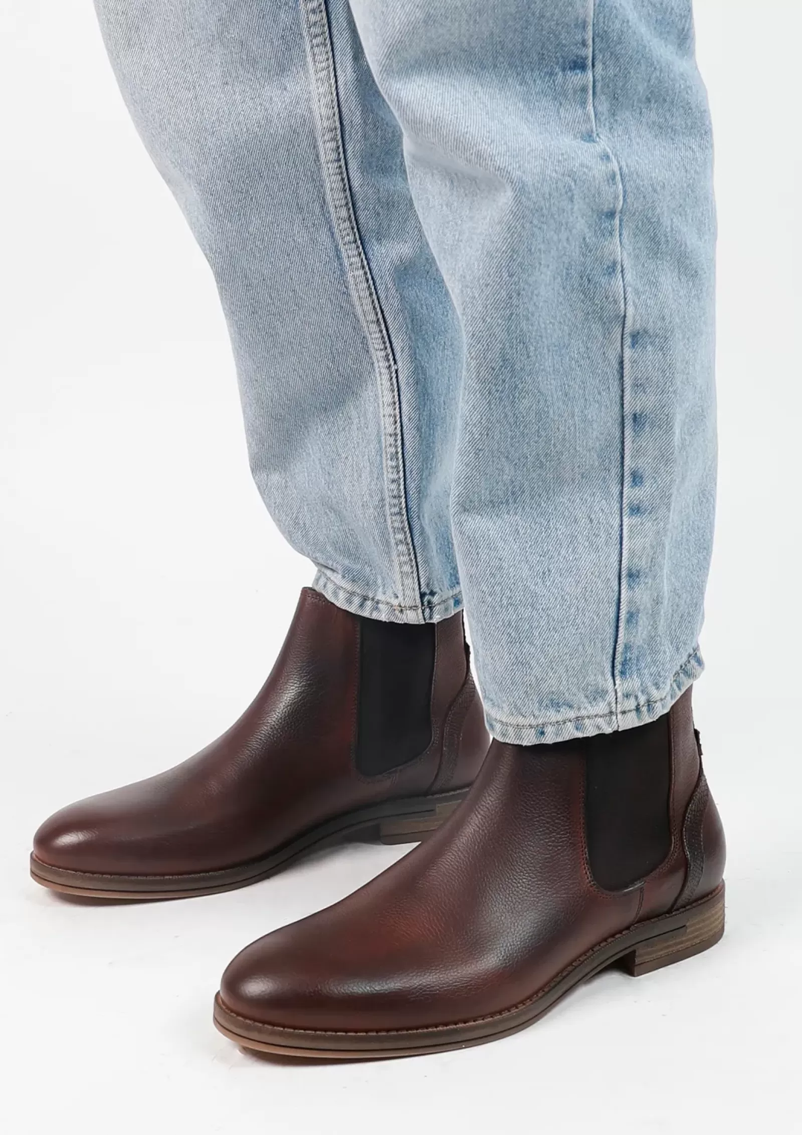 Hommes Sacha Bottes<Chelsea Boots En Cuir - Marron