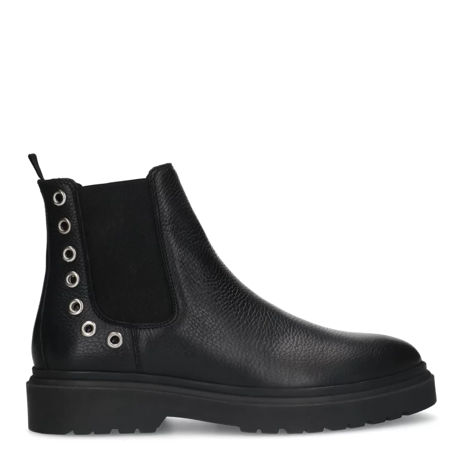 Hommes Sacha Bottes<Chelsea Boots En Cuir Avec Details - Noir