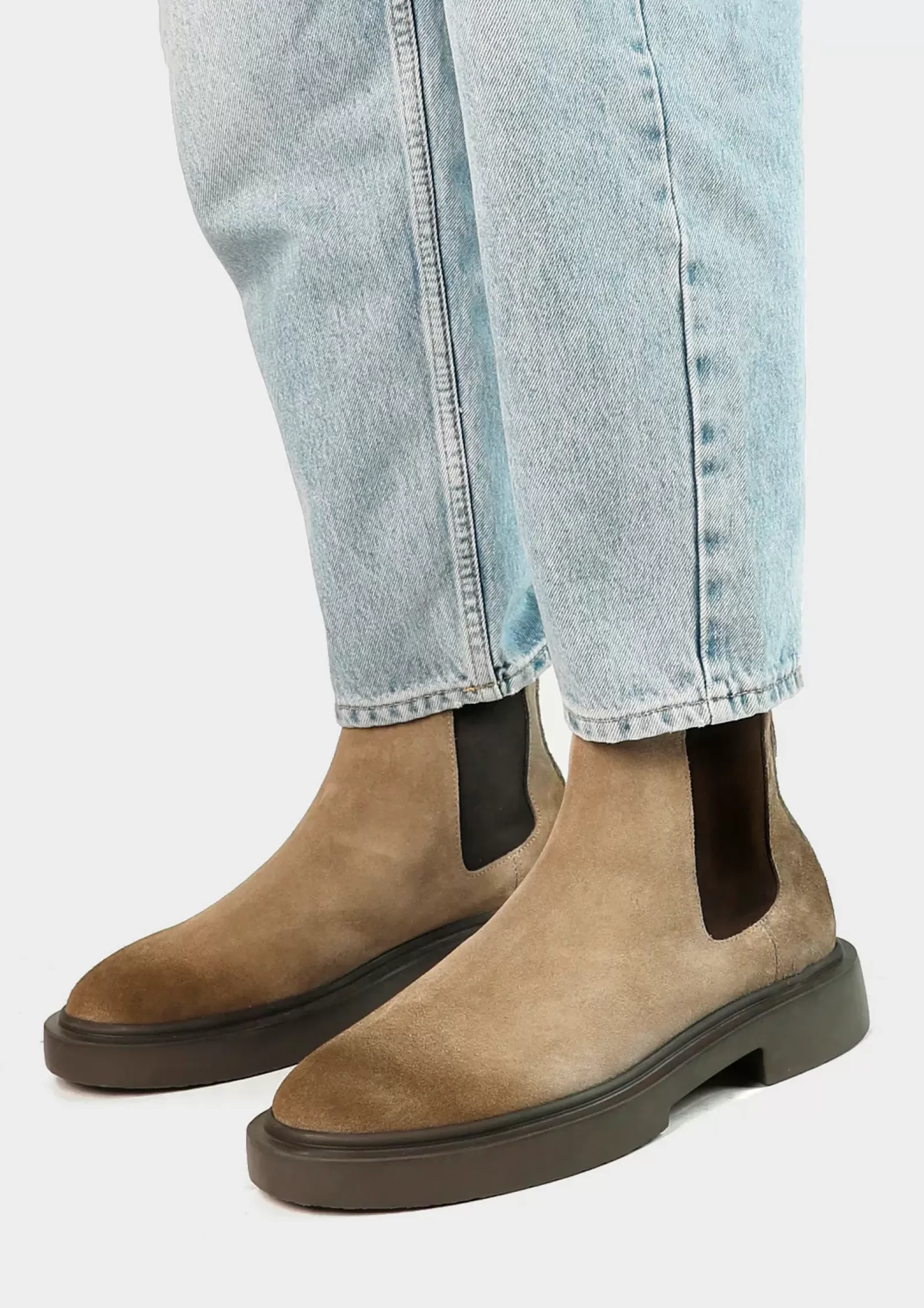 Hommes Sacha Bottes<Chelsea Boots En Daim - Beige