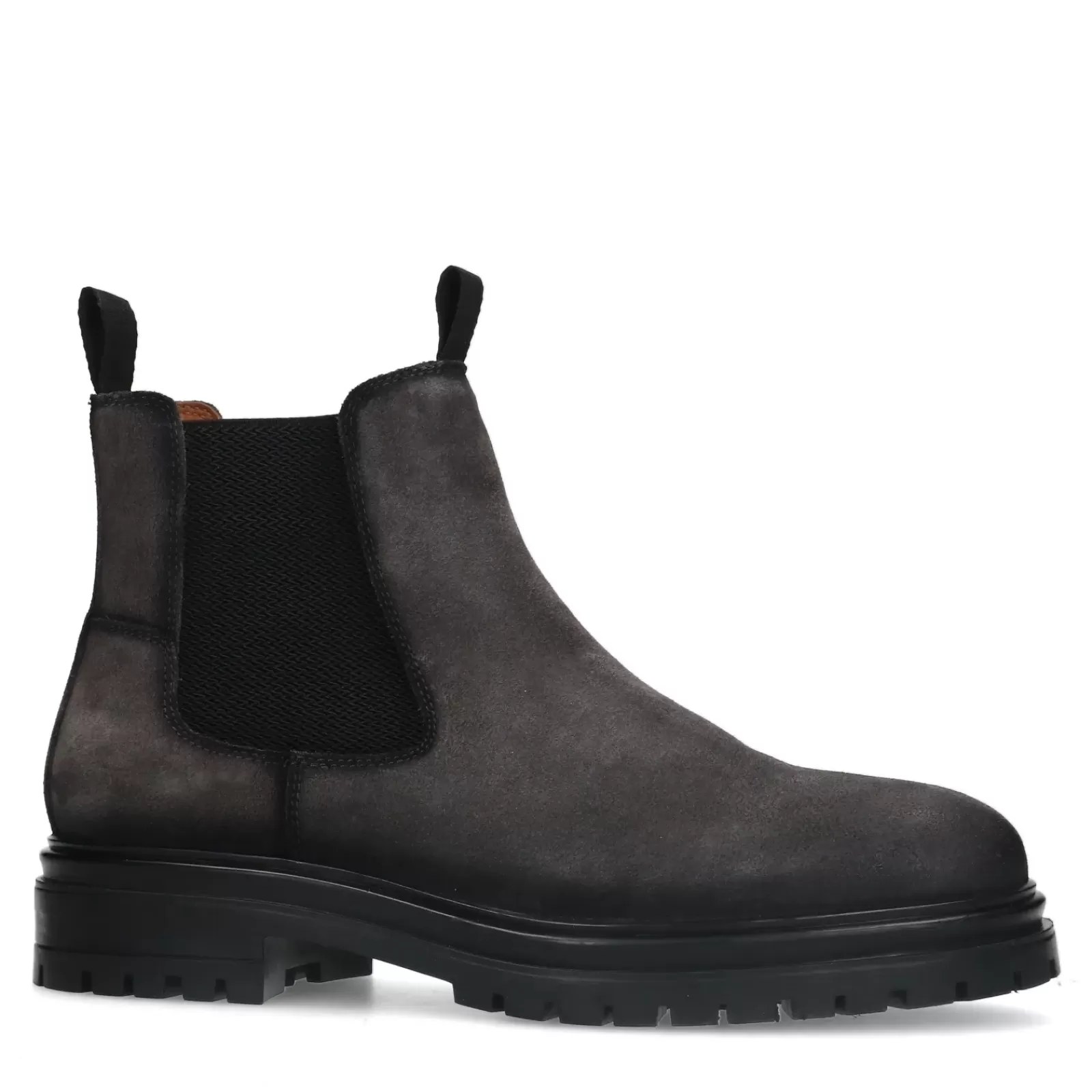 Hommes Sacha Bottes<Chelsea Boots En Daim - Gris Fonce