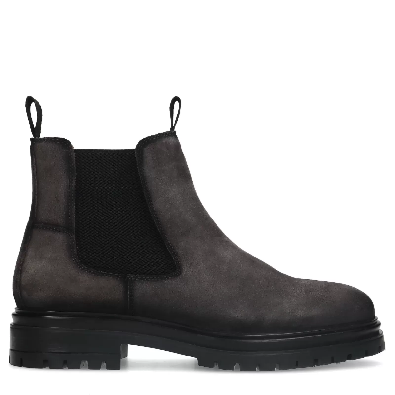 Hommes Sacha Bottes<Chelsea Boots En Daim - Gris Fonce