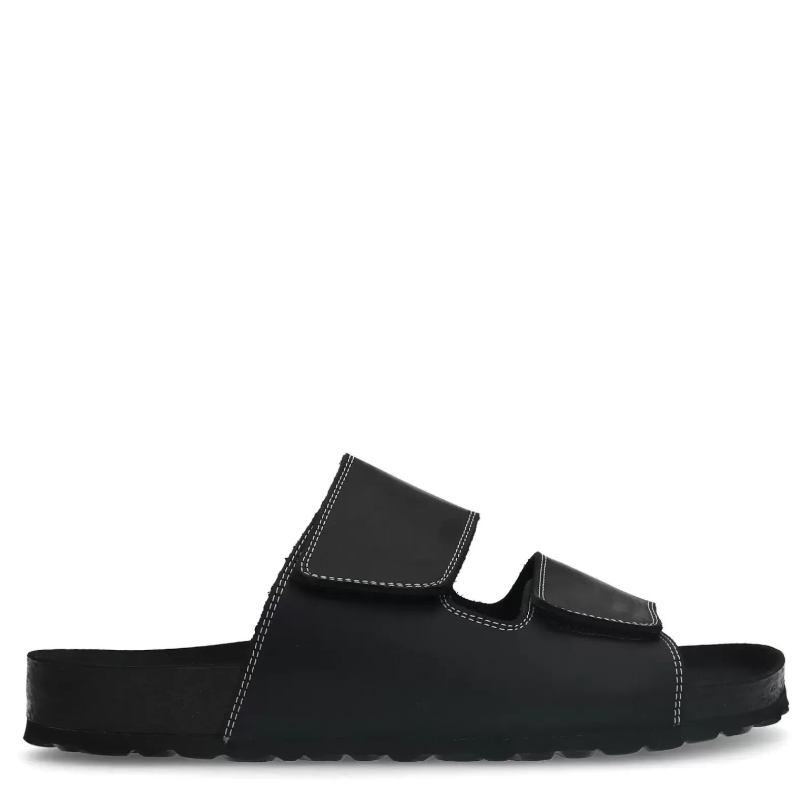 Hommes Sacha Tongs<Claquettes En Nubuck - Noir